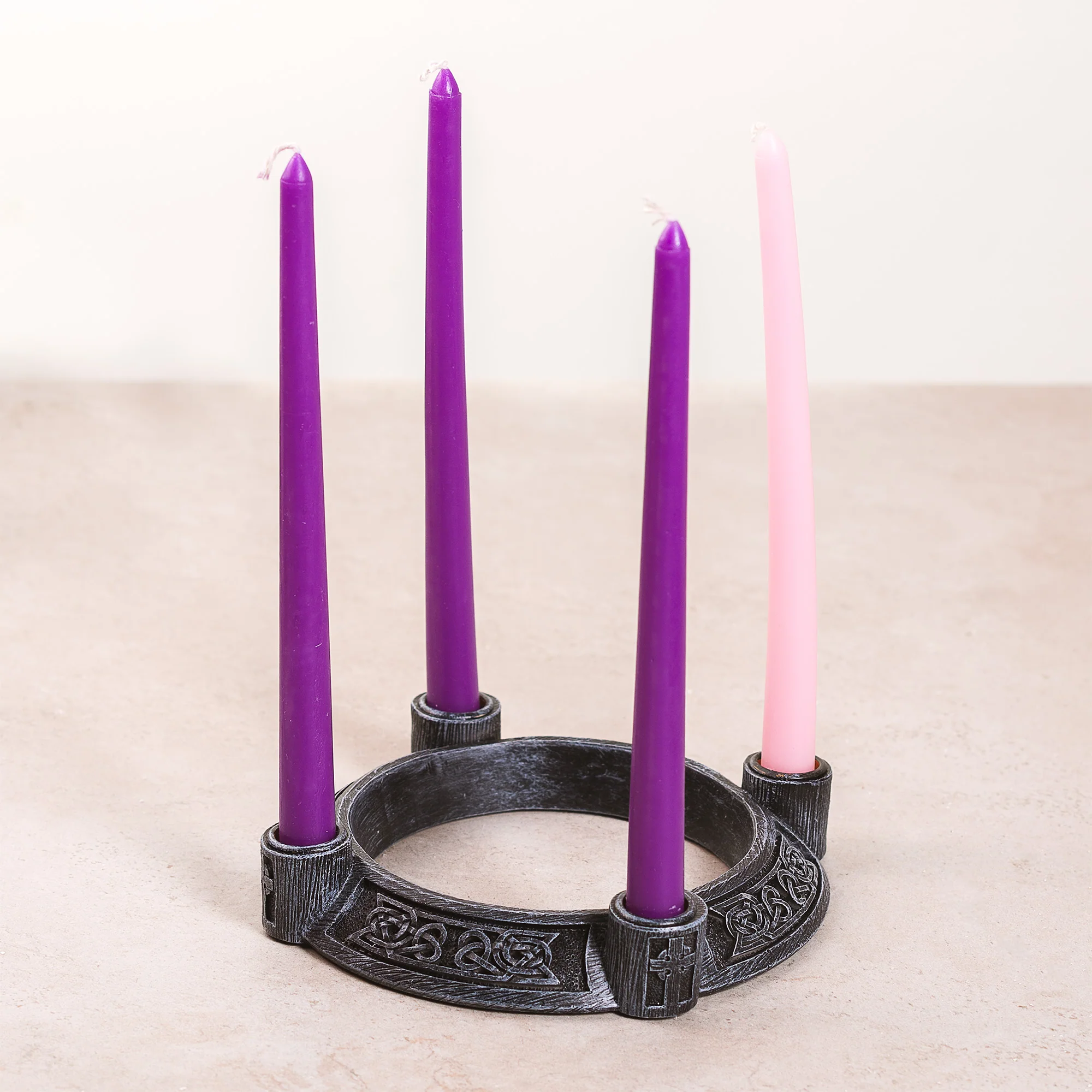 Stone Gray Celtic Advent Wreath - Image 3