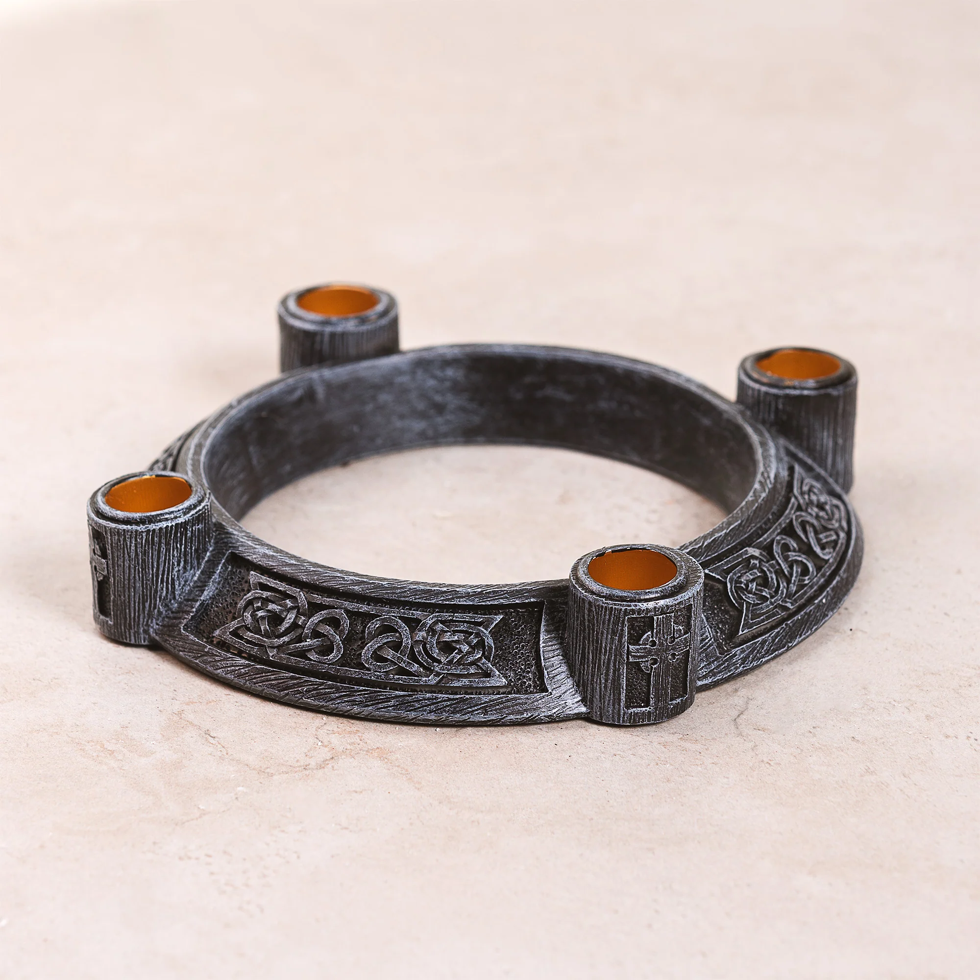 Stone Gray Celtic Advent Wreath - Image 4