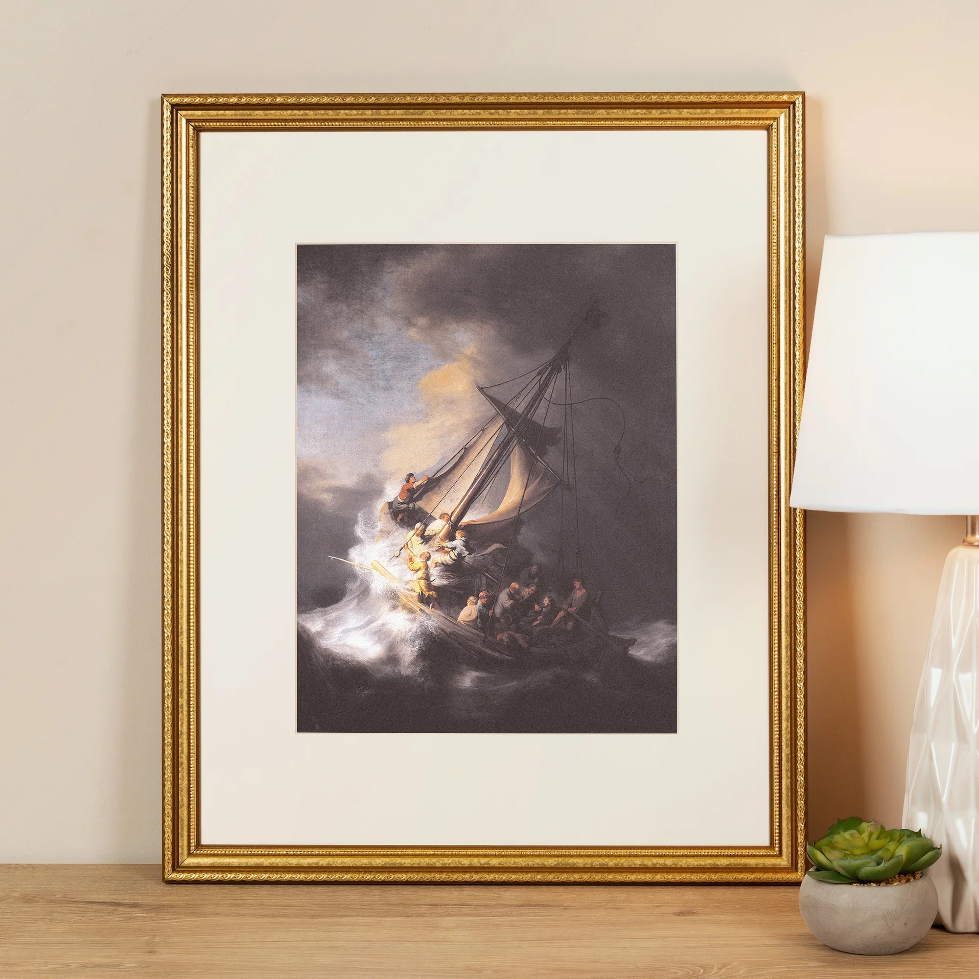 Storm on the Sea of Galilee Large Framed Print - Image 3