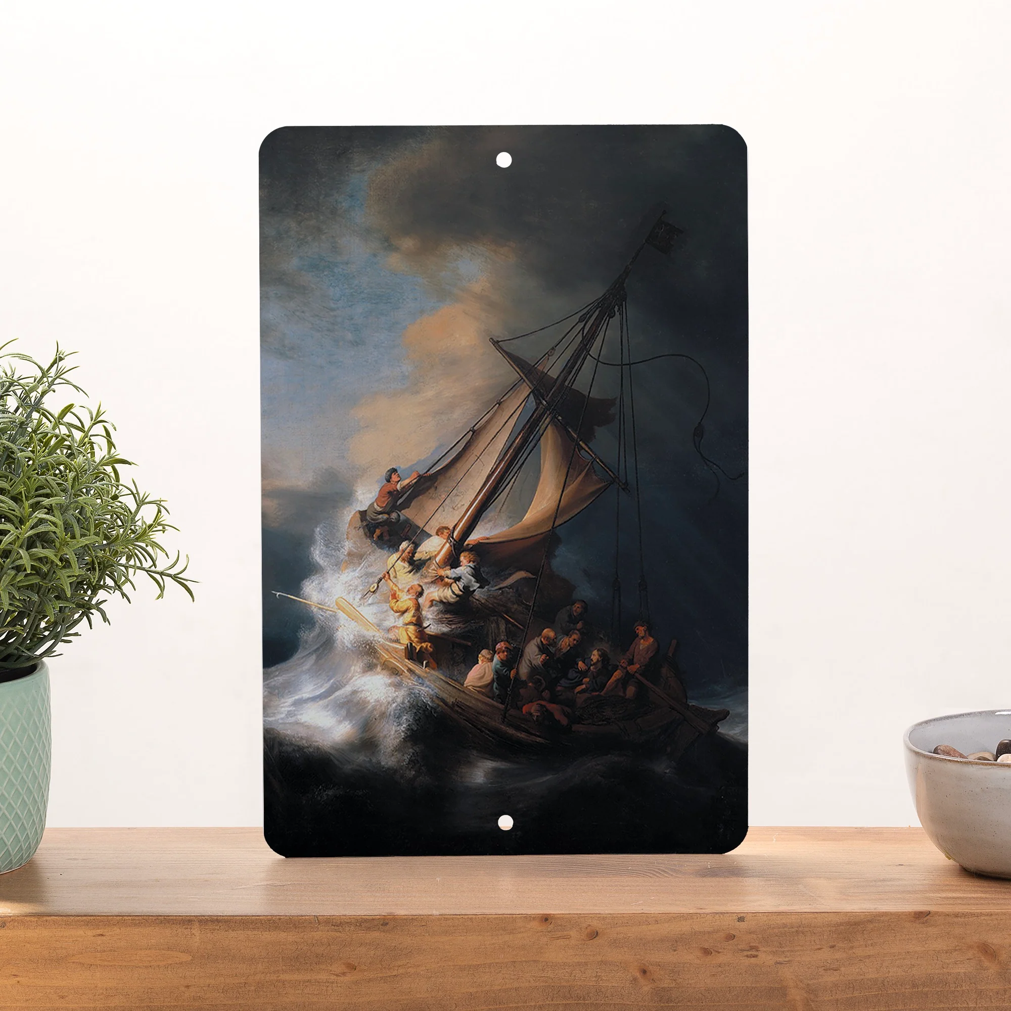 Storm on the Sea of Galilee Tin Sign