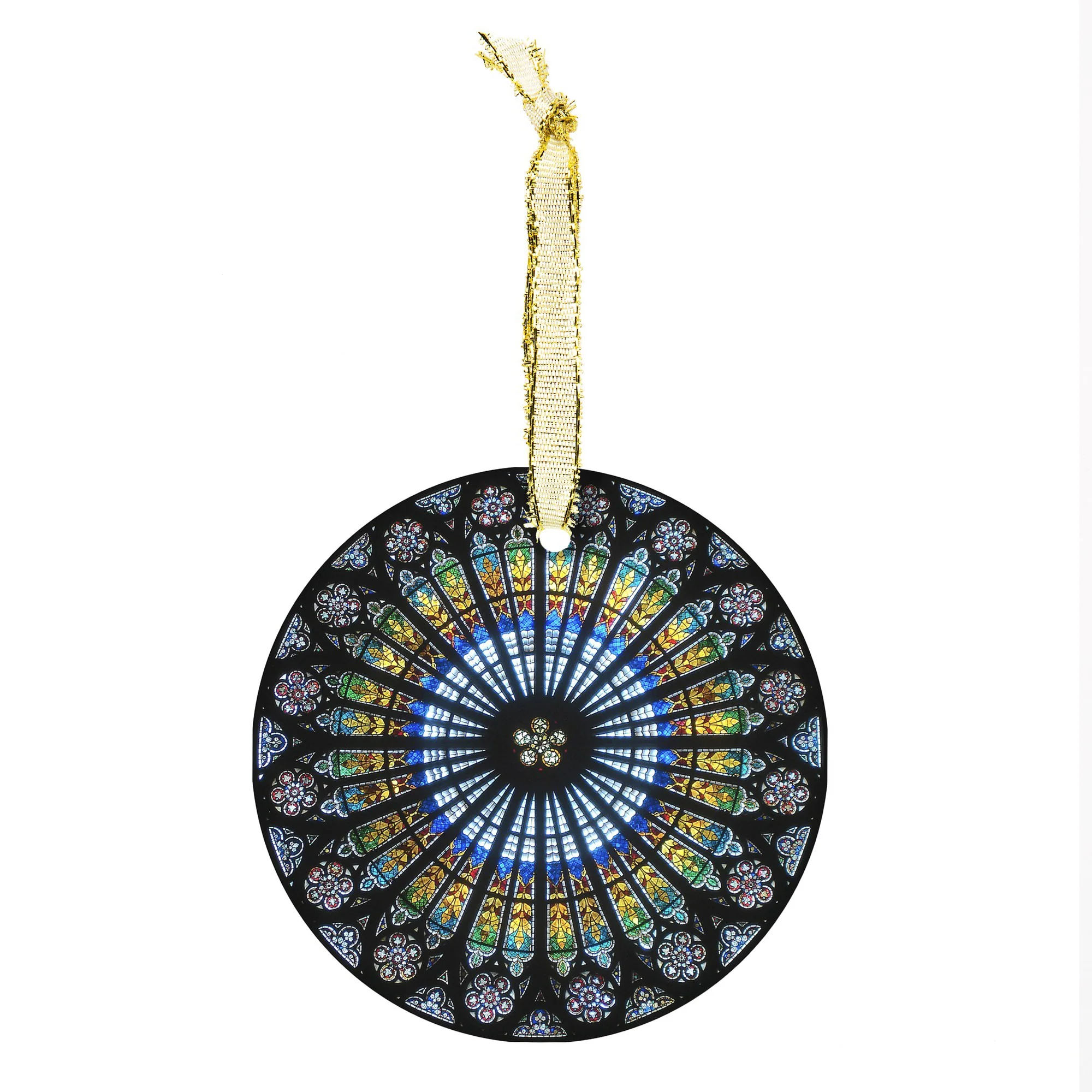 Strasbourg Cathedral North Rose Window Glass Ornament - Image 2