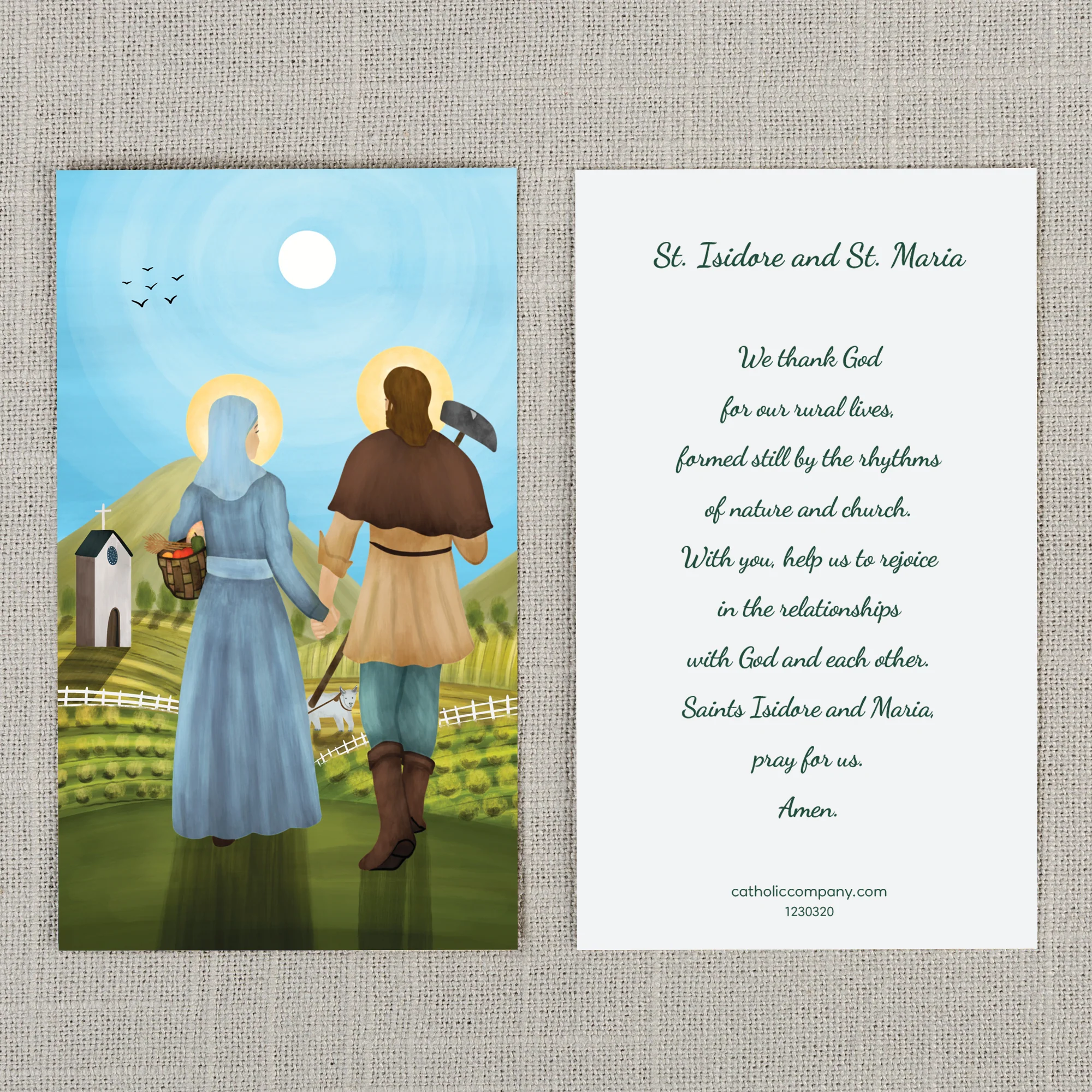 Sts. Isidore and Maria Prayer Card - Image 2