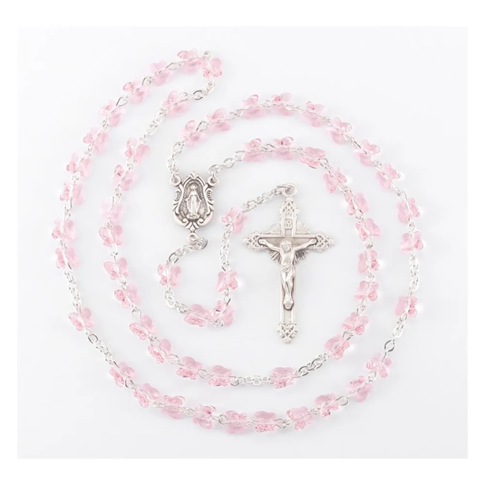 Swarovski Crystal Butterfly Rosary - Multiple Colors - Image 3