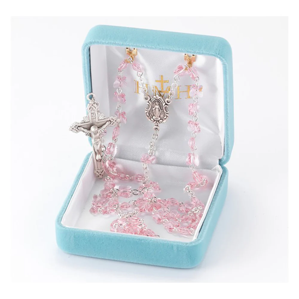 Swarovski Crystal Butterfly Rosary - Multiple Colors - Image 4