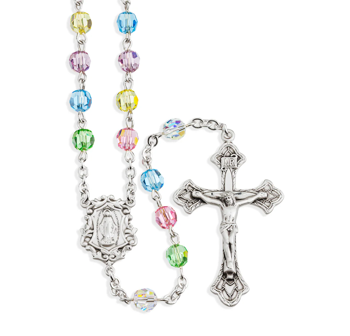 Swarovski Crystal & Sterling Silver Rosary - Image 2