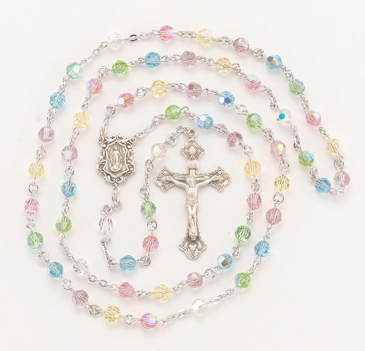 Swarovski Crystal & Sterling Silver Rosary - Image 3
