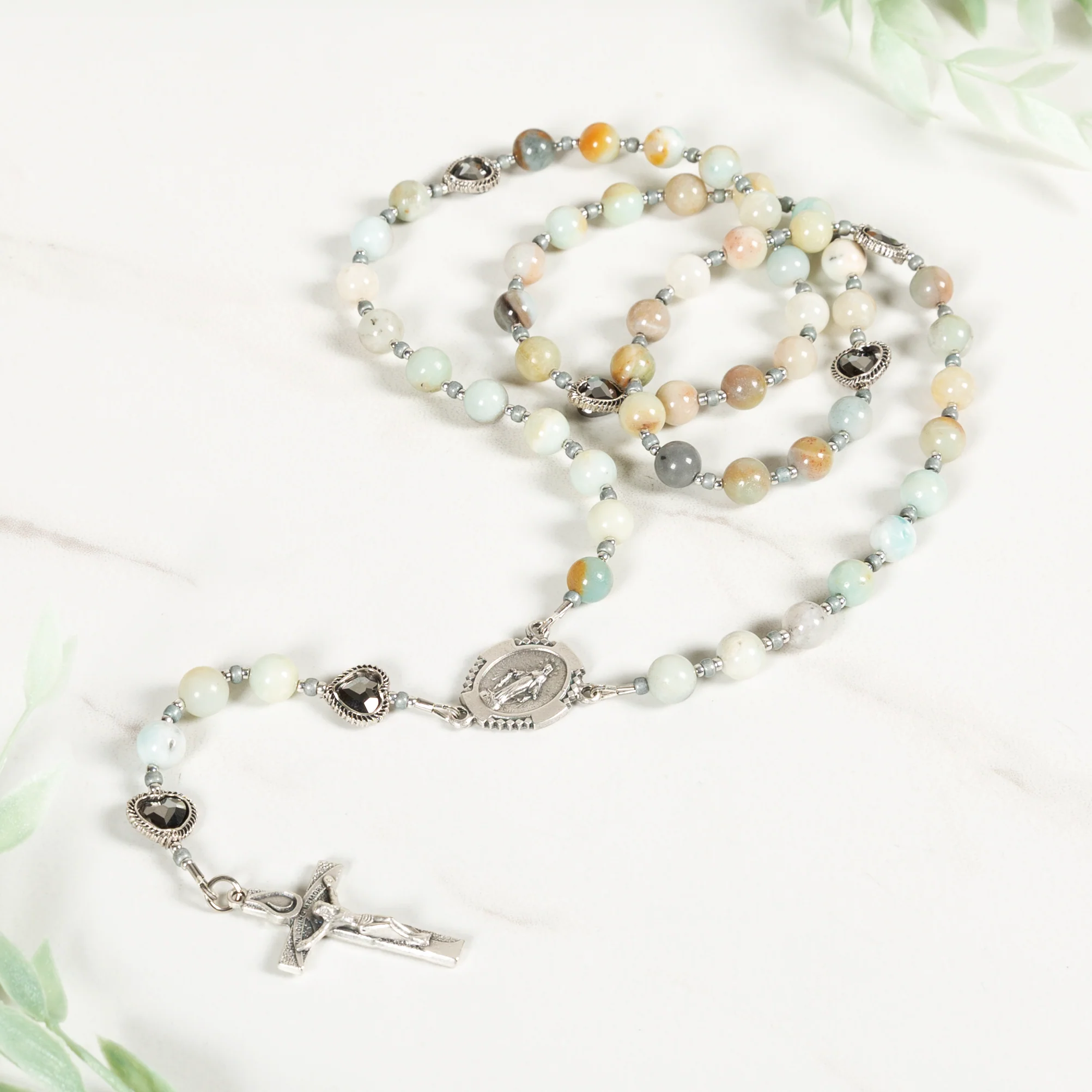 Swarovski Heart Memorial Rosary