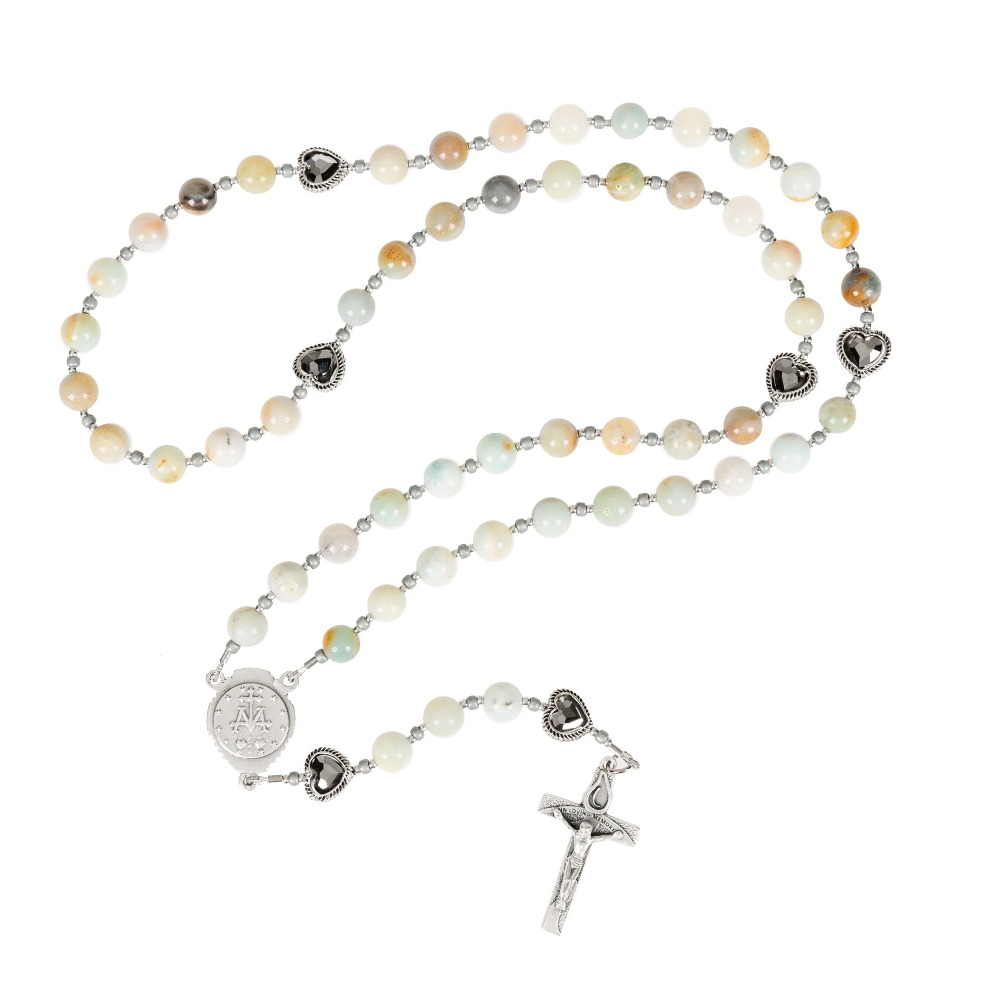 Swarovski Heart Memorial Rosary - Image 3