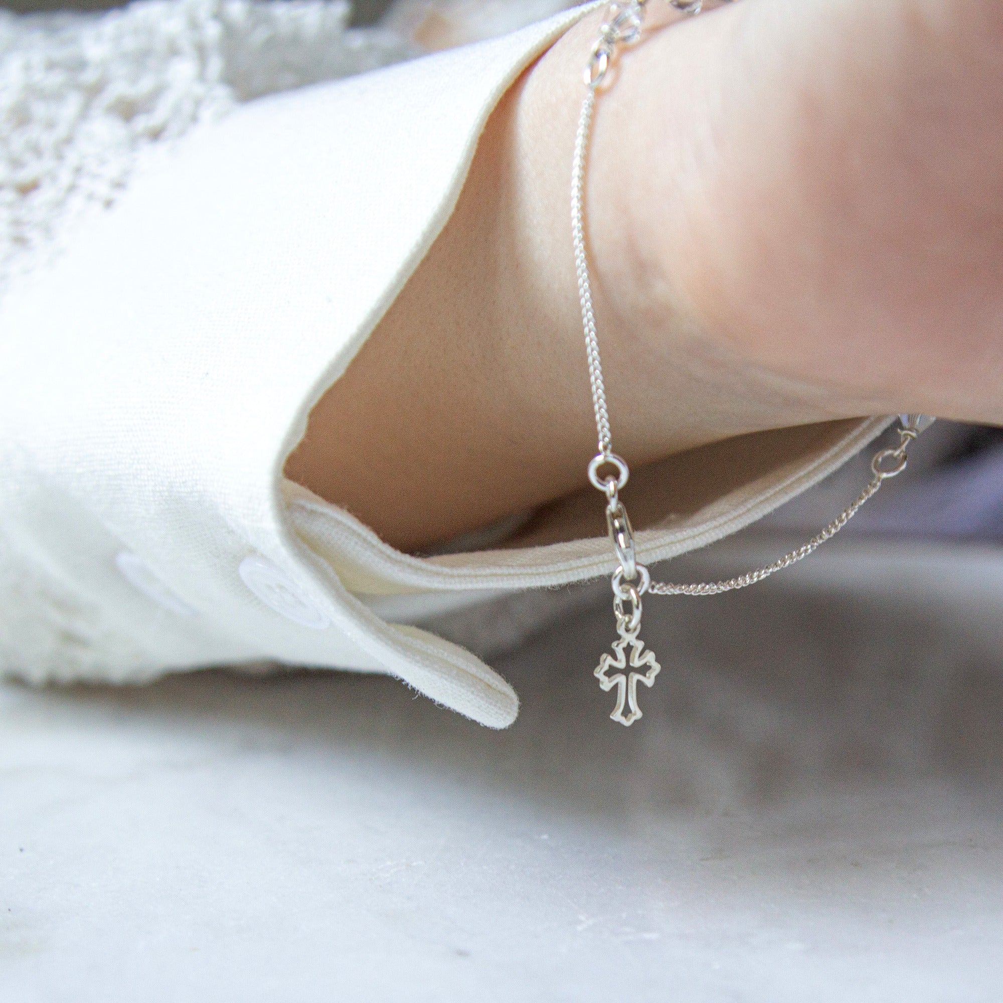 Swarovski Sterling and Clear Crystal Rosary Bracelet - Image 2