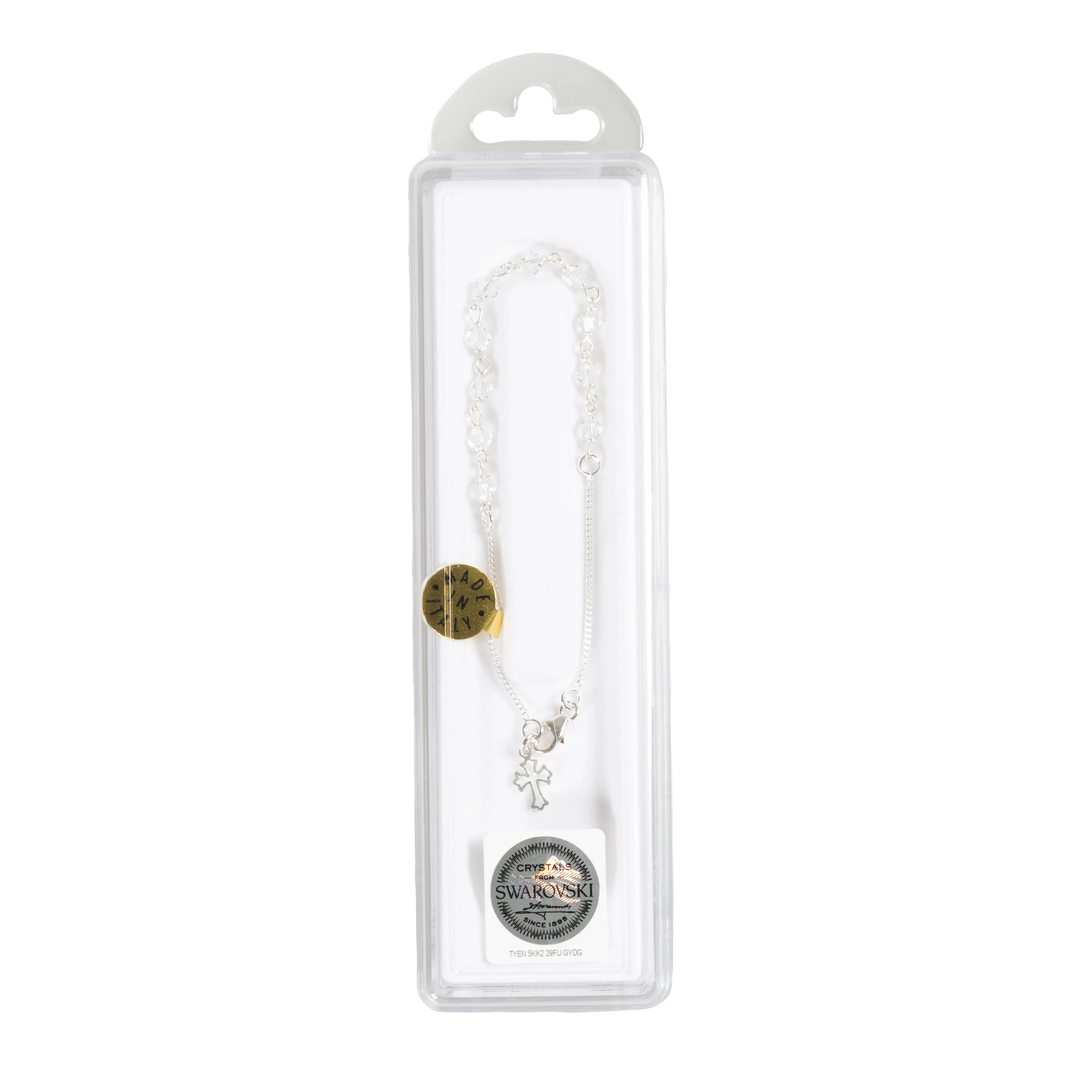 Swarovski Sterling and Clear Crystal Rosary Bracelet - Image 4