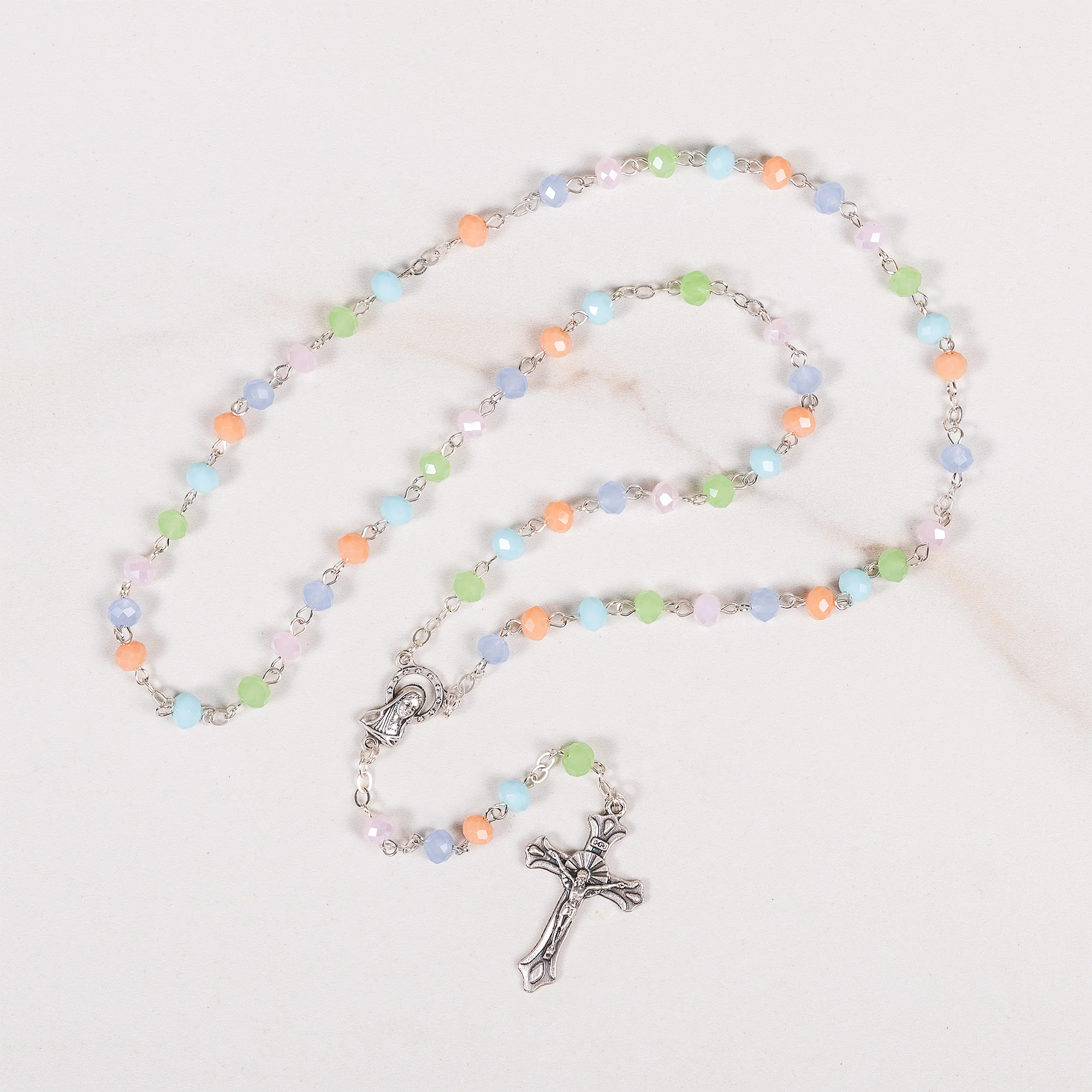 Sweet Sorbet Multicolor Pastel Rosary - Image 2
