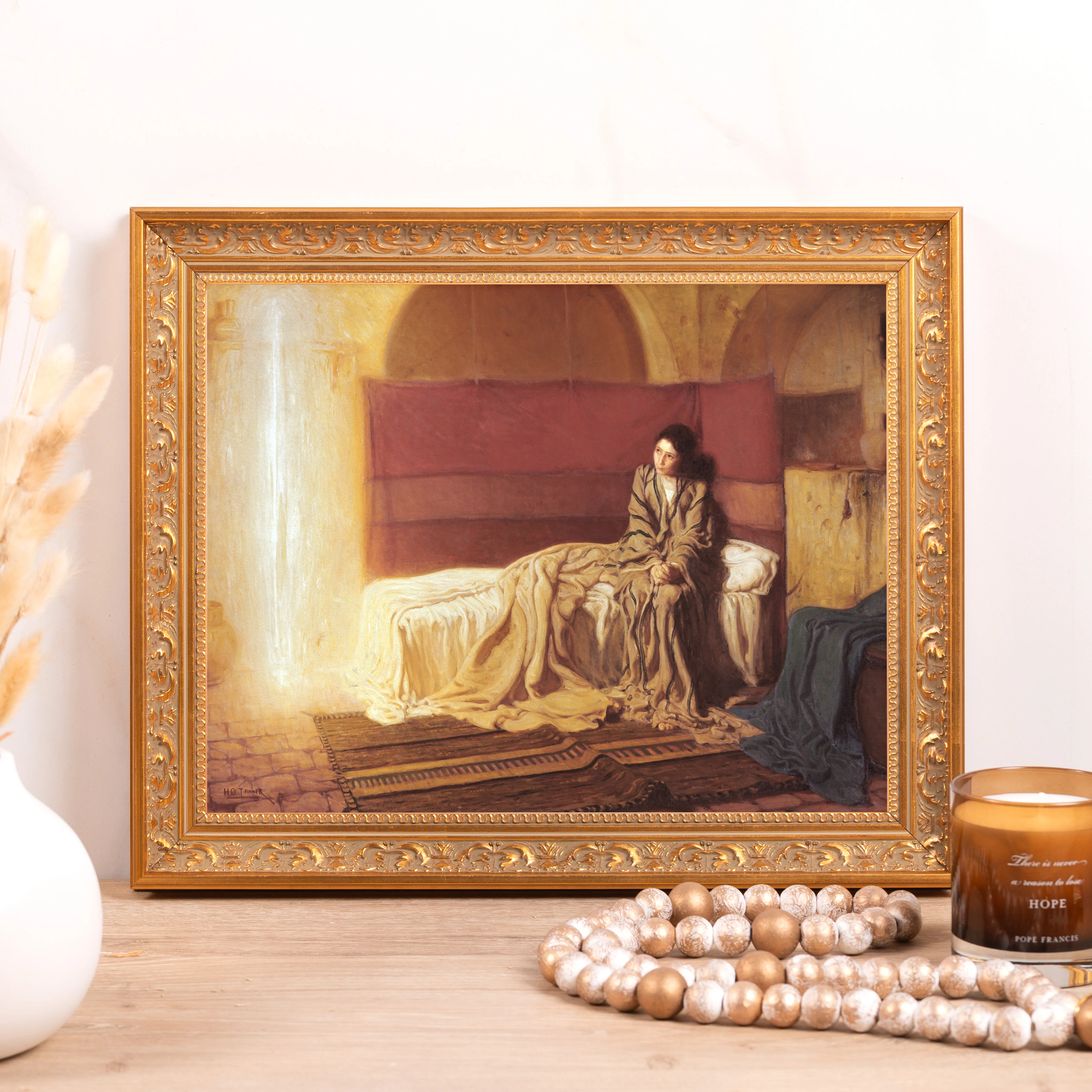 Tanner Annunciation Framed Canvas - Sacred Classics Collection