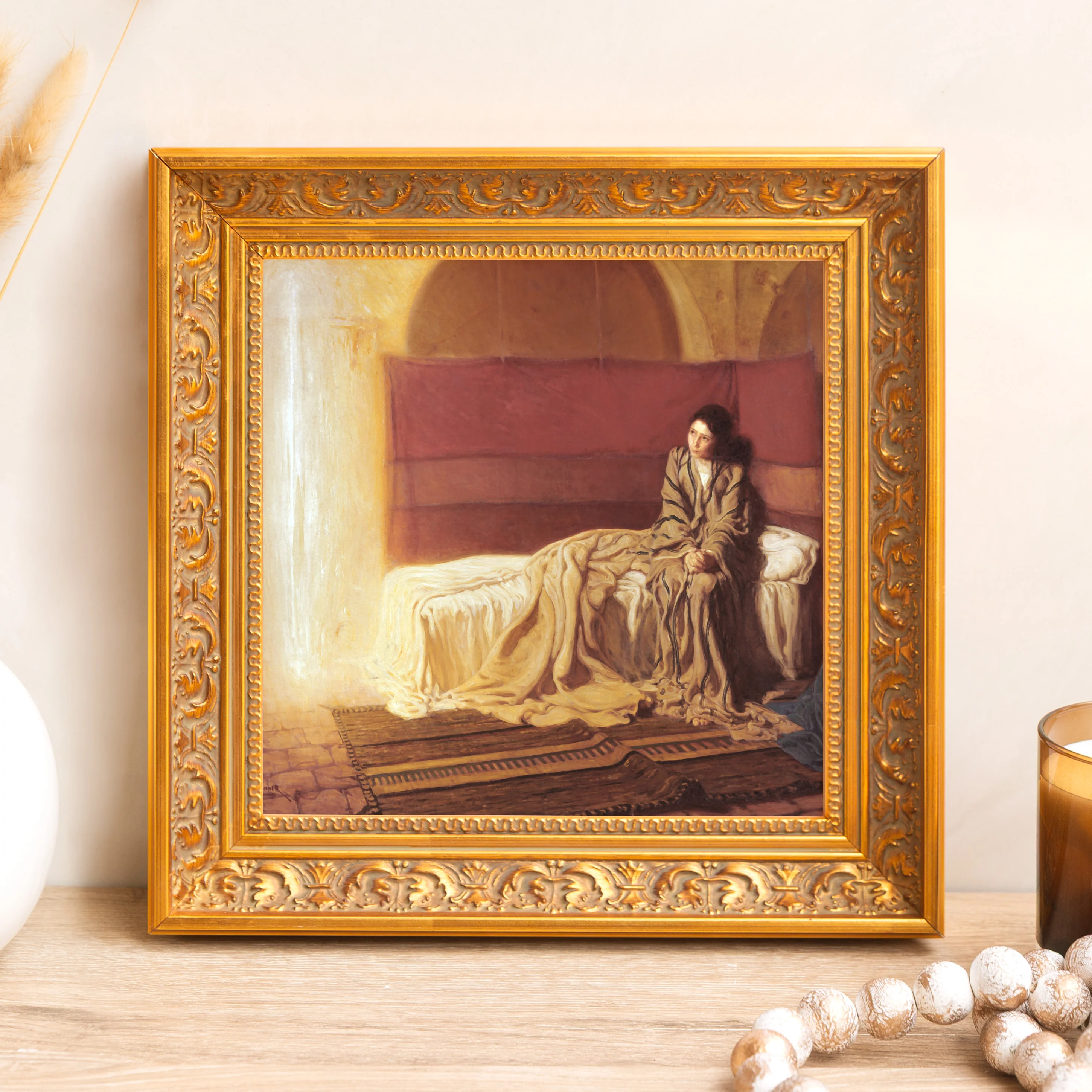 Tanner Annunciation Framed Canvas - Sacred Mini Collection