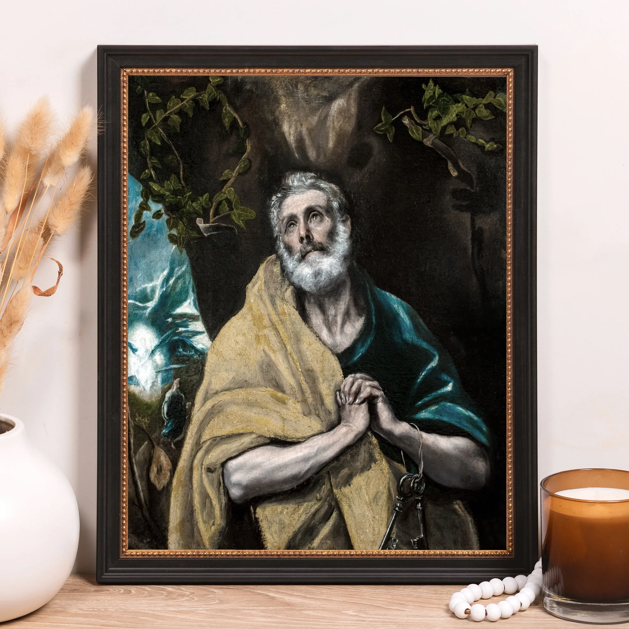 Tears of St Peter Framed Canvas - Sacred Classics Collection - Image 7