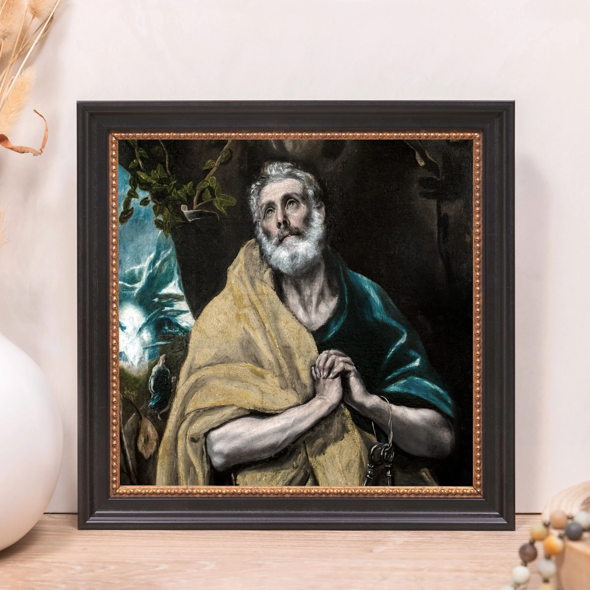 Tears of St Peter Framed Canvas - Sacred Mini Collection - Image 8