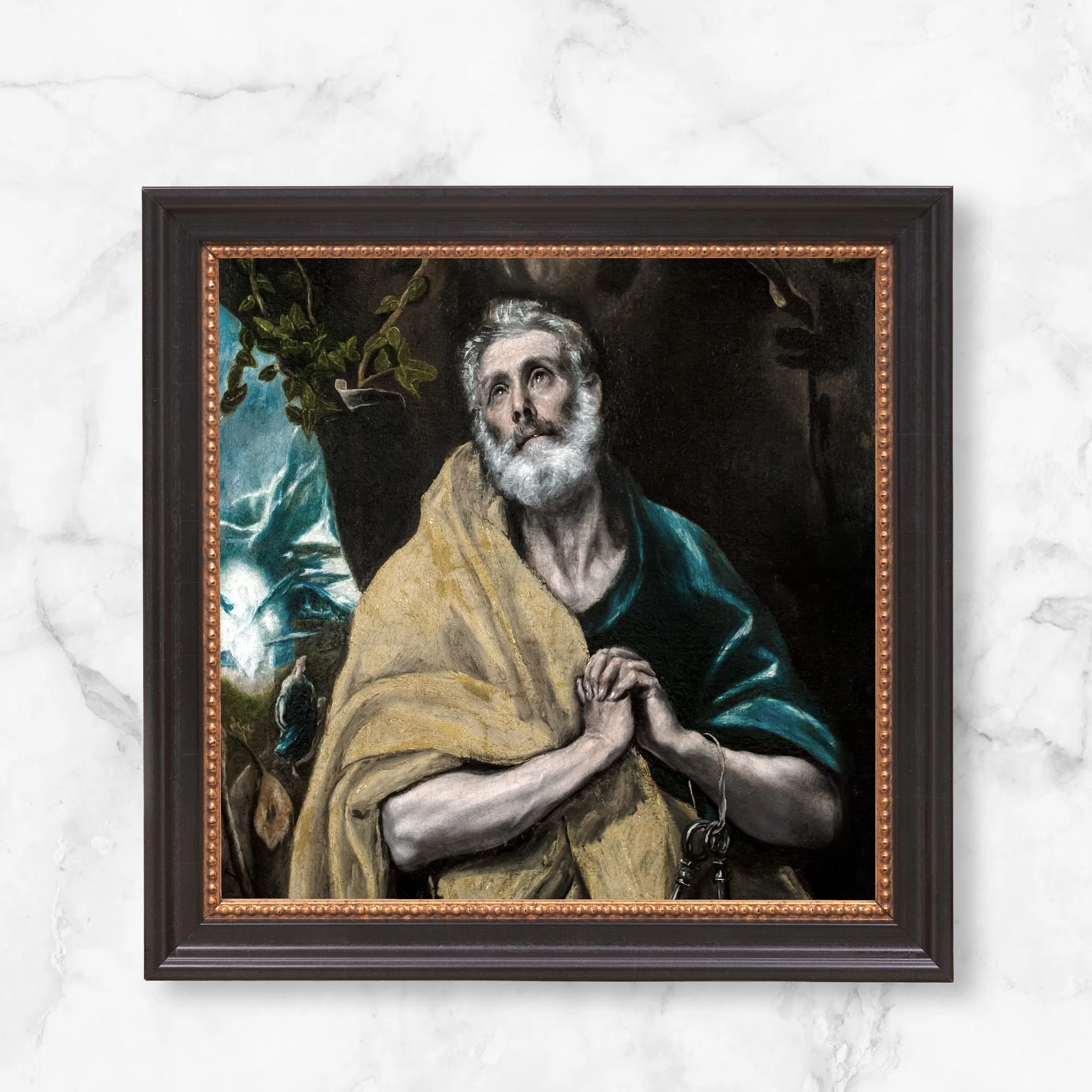 Tears of St Peter Framed Canvas - Sacred Mini Collection - Image 9