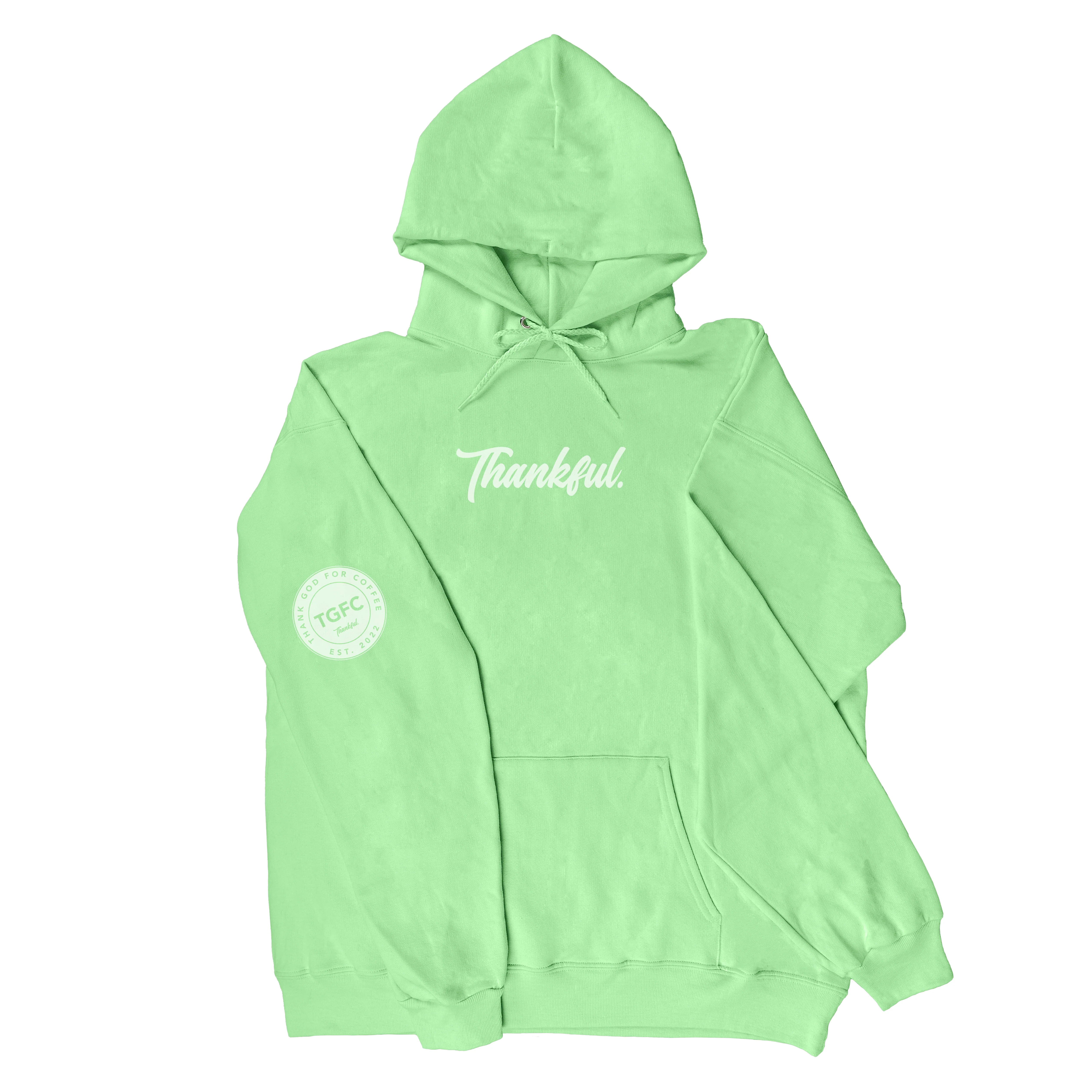 Thank God For Coffee Thankful Hooded Sweatshirt - Image 3