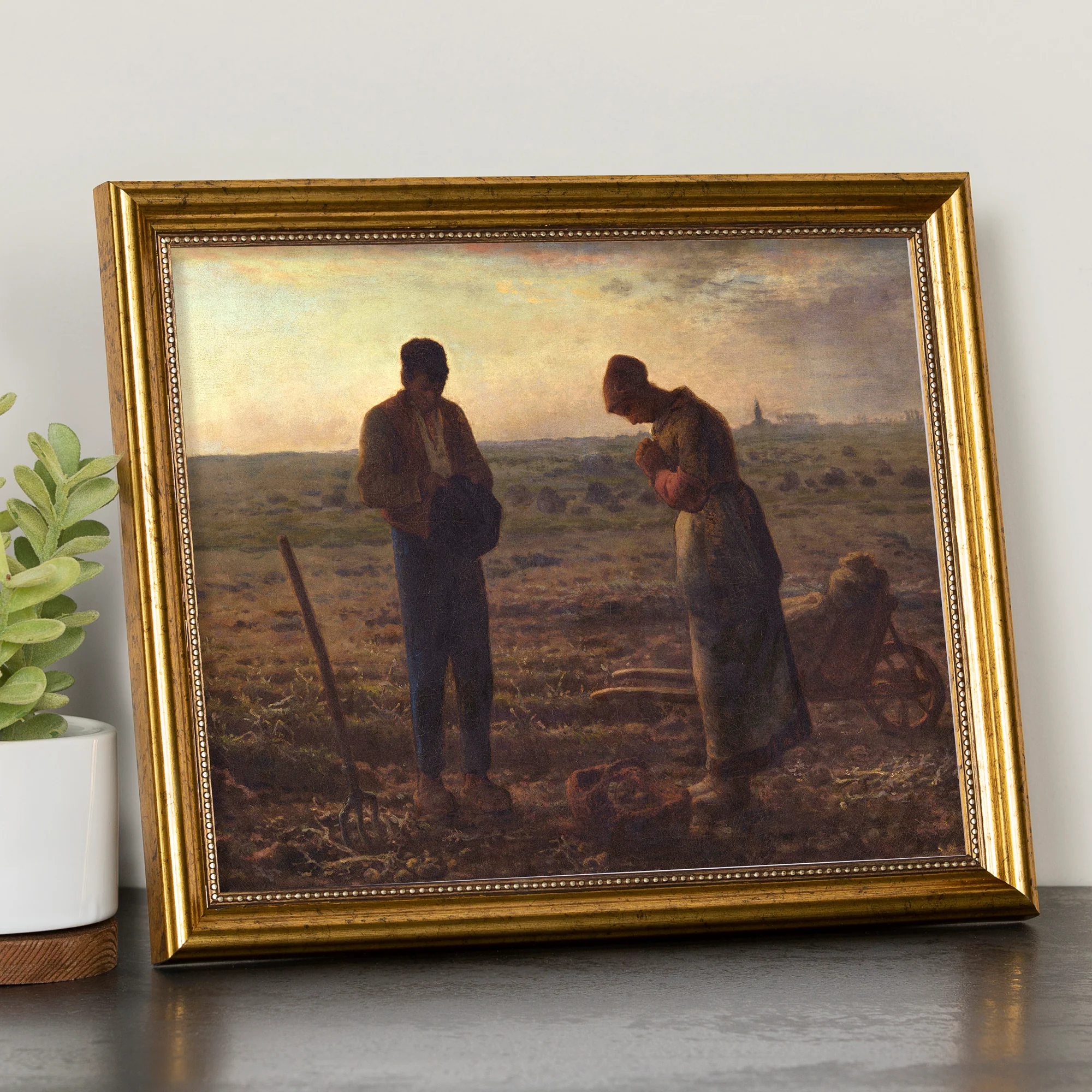 The Angelus Antique Gold Framed Print - Multiple Sizes - Image 4