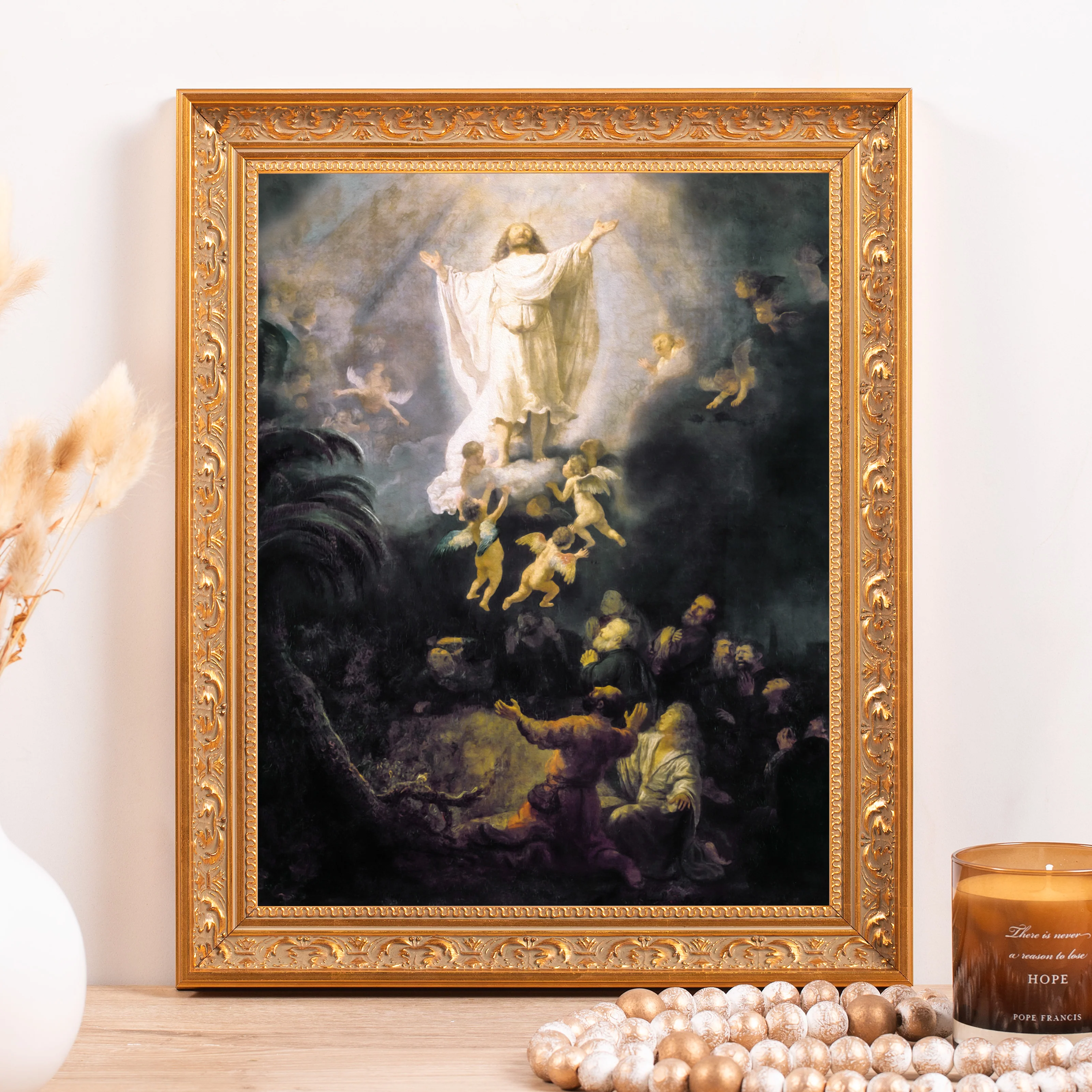 The Ascension of Christ Framed Canvas - Sacred Classics Collection