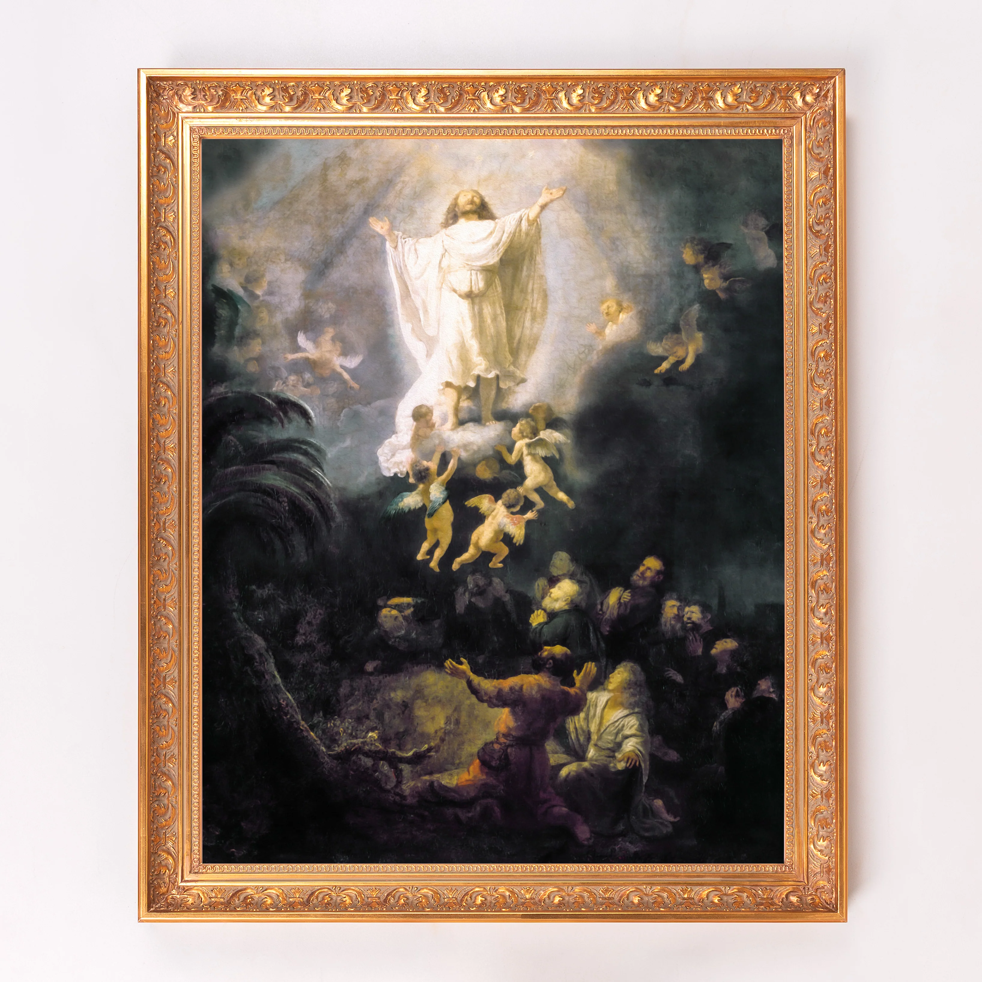 The Ascension of Christ Framed Canvas - Sacred Signature Collection