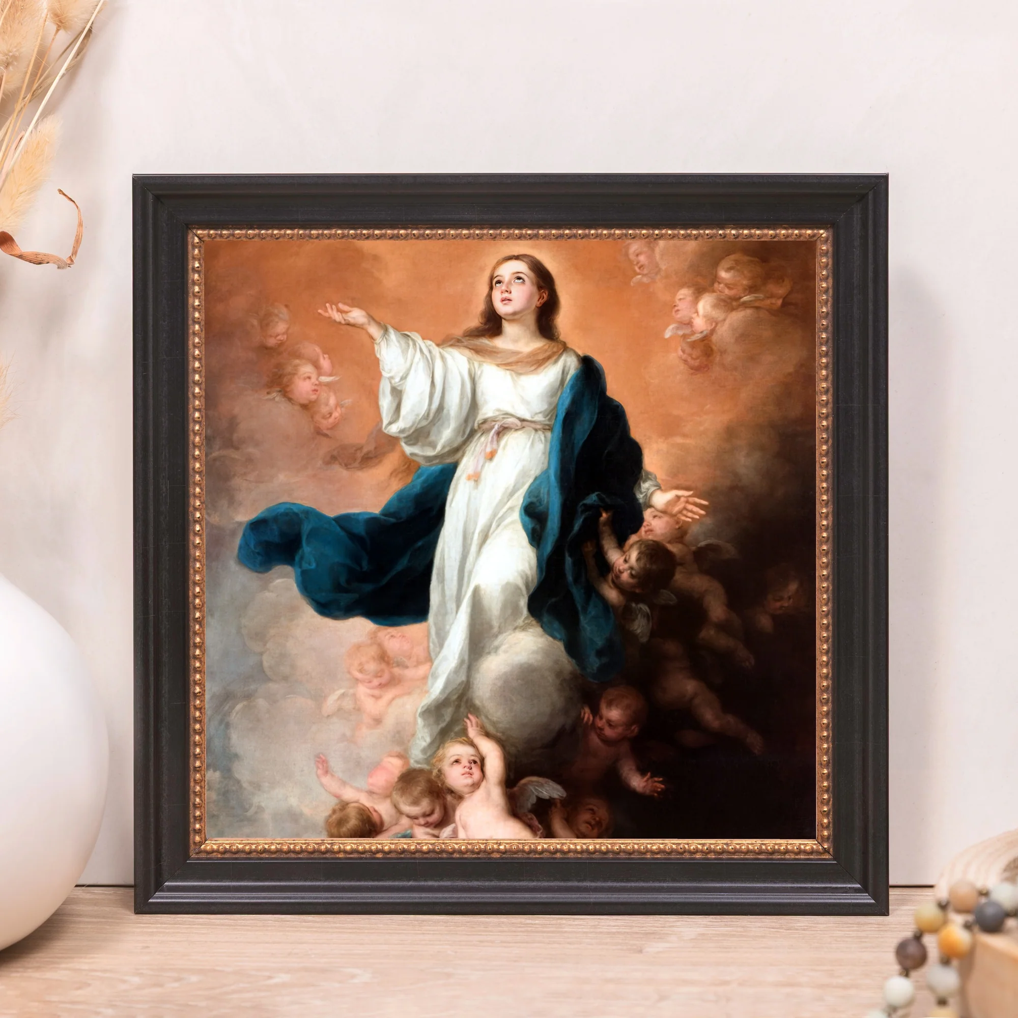 The Assumption of the Virgin Framed Canvas - Sacred Mini Collection - Image 10