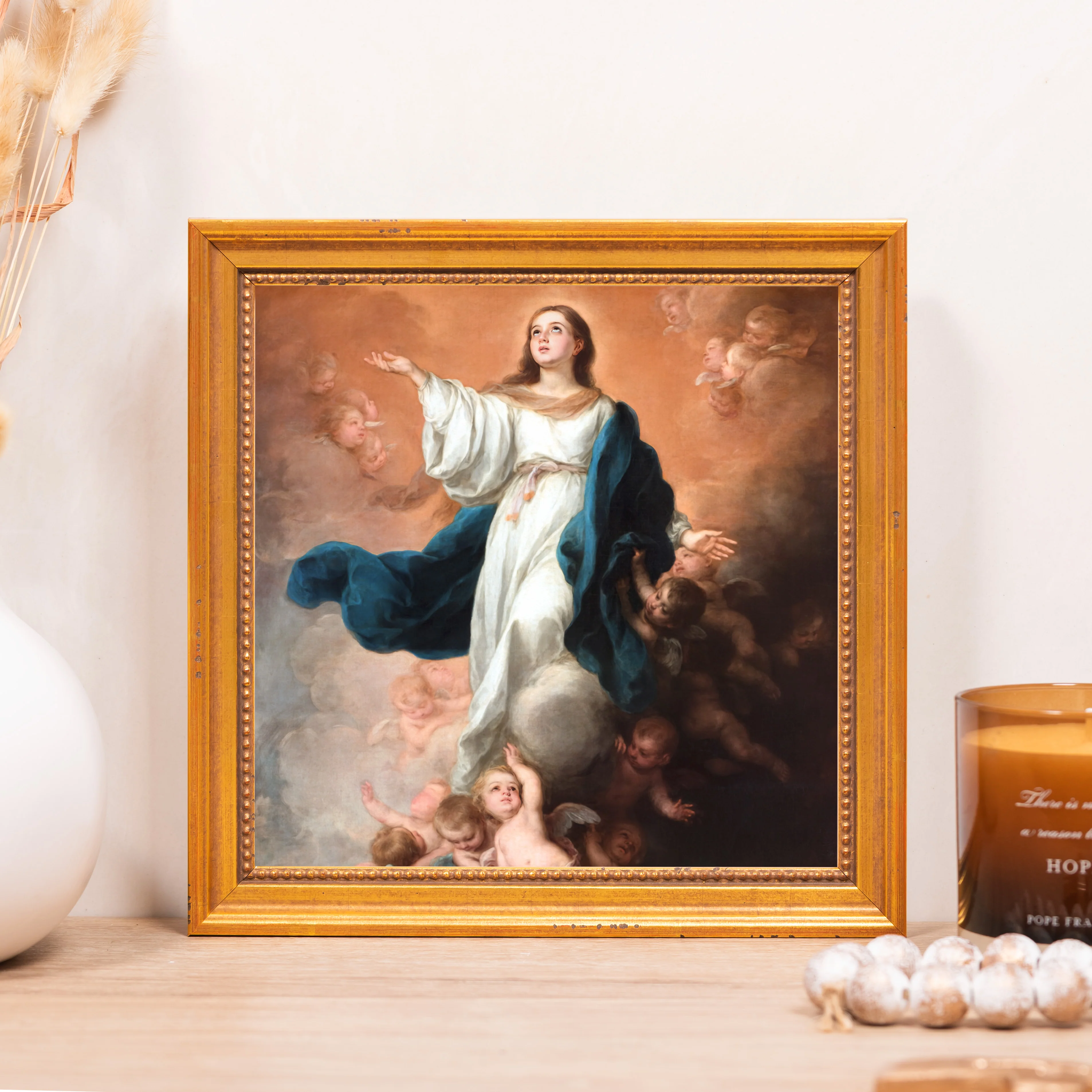 The Assumption of the Virgin Framed Canvas - Sacred Mini Collection - Image 4
