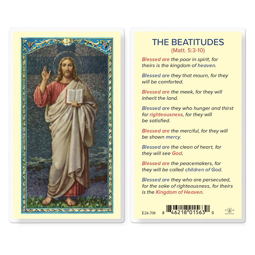 The Beatitudes Prayer Card