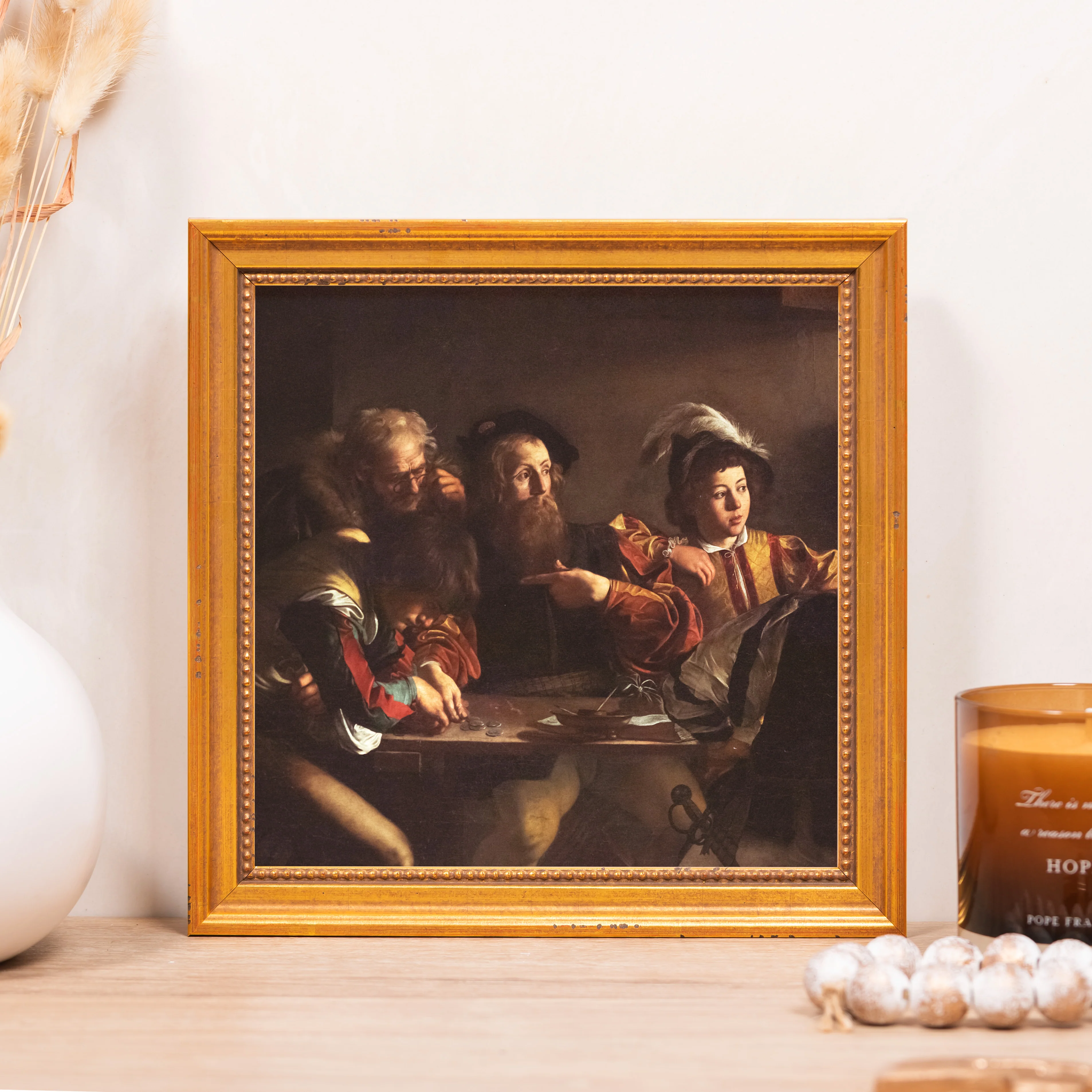 The Calling of St. Matthew Framed Canvas - Sacred Mini Collection