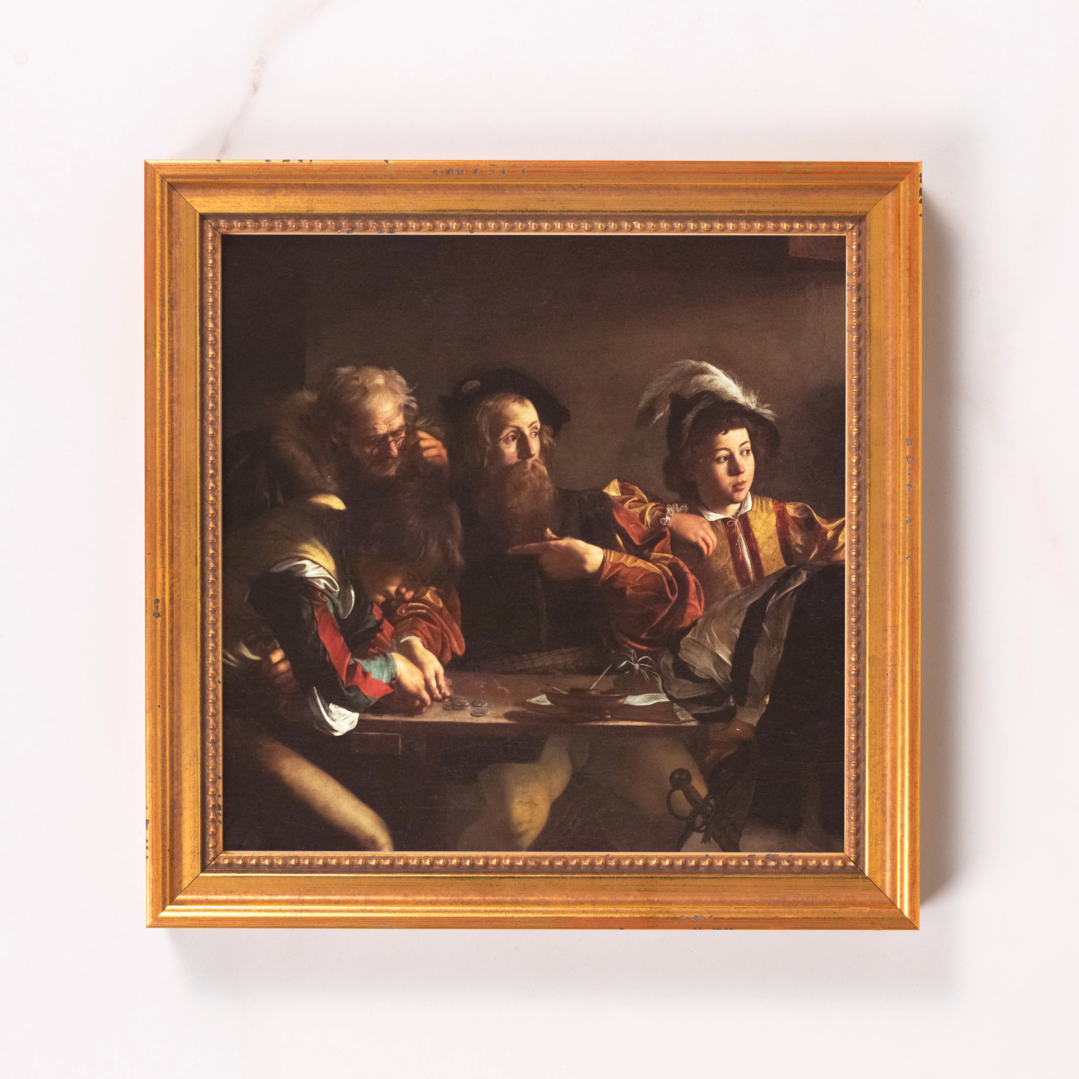 The Calling of St. Matthew Framed Canvas - Sacred Mini Collection - Image 2