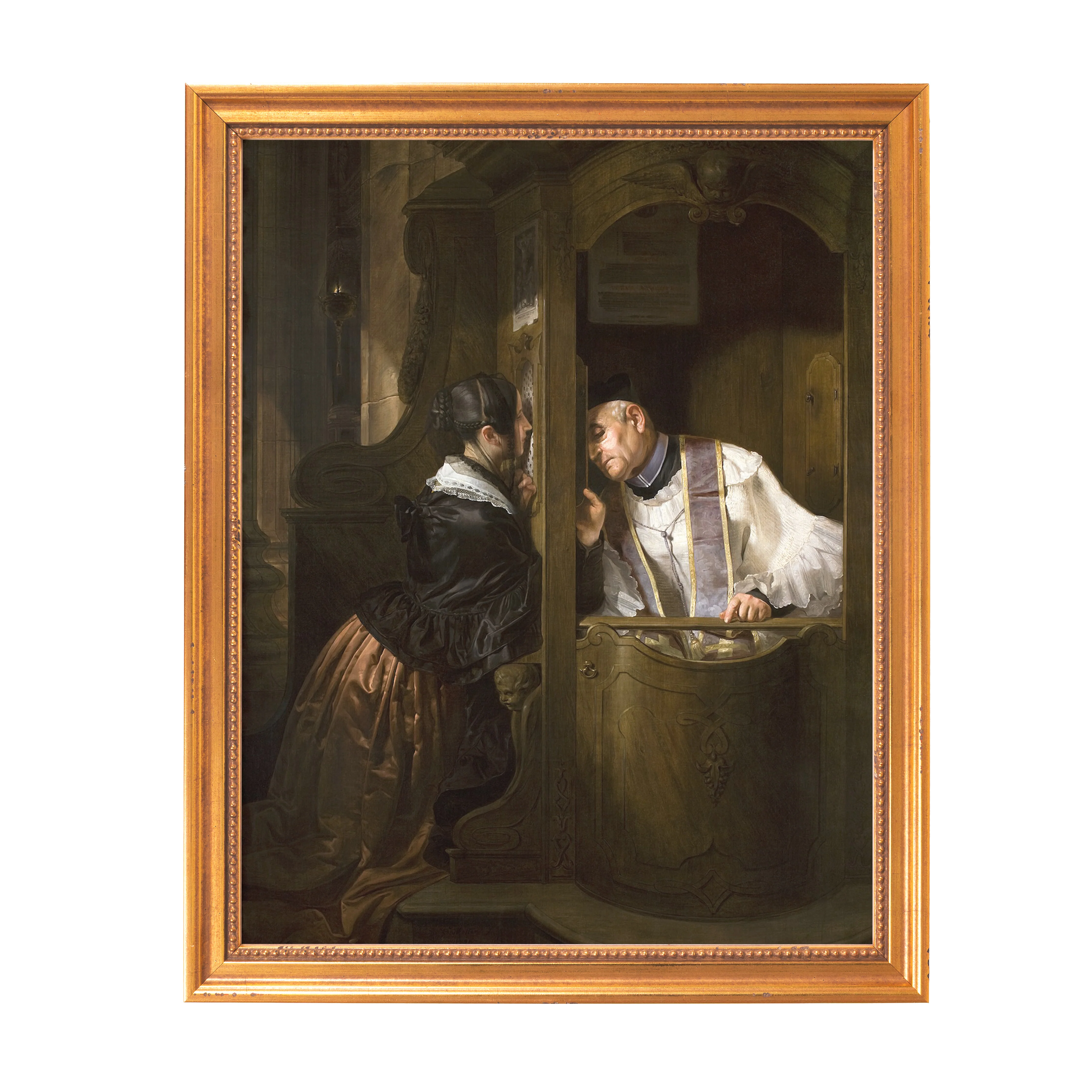The Confession Framed Canvas - Sacred Classics Collection - Image 2