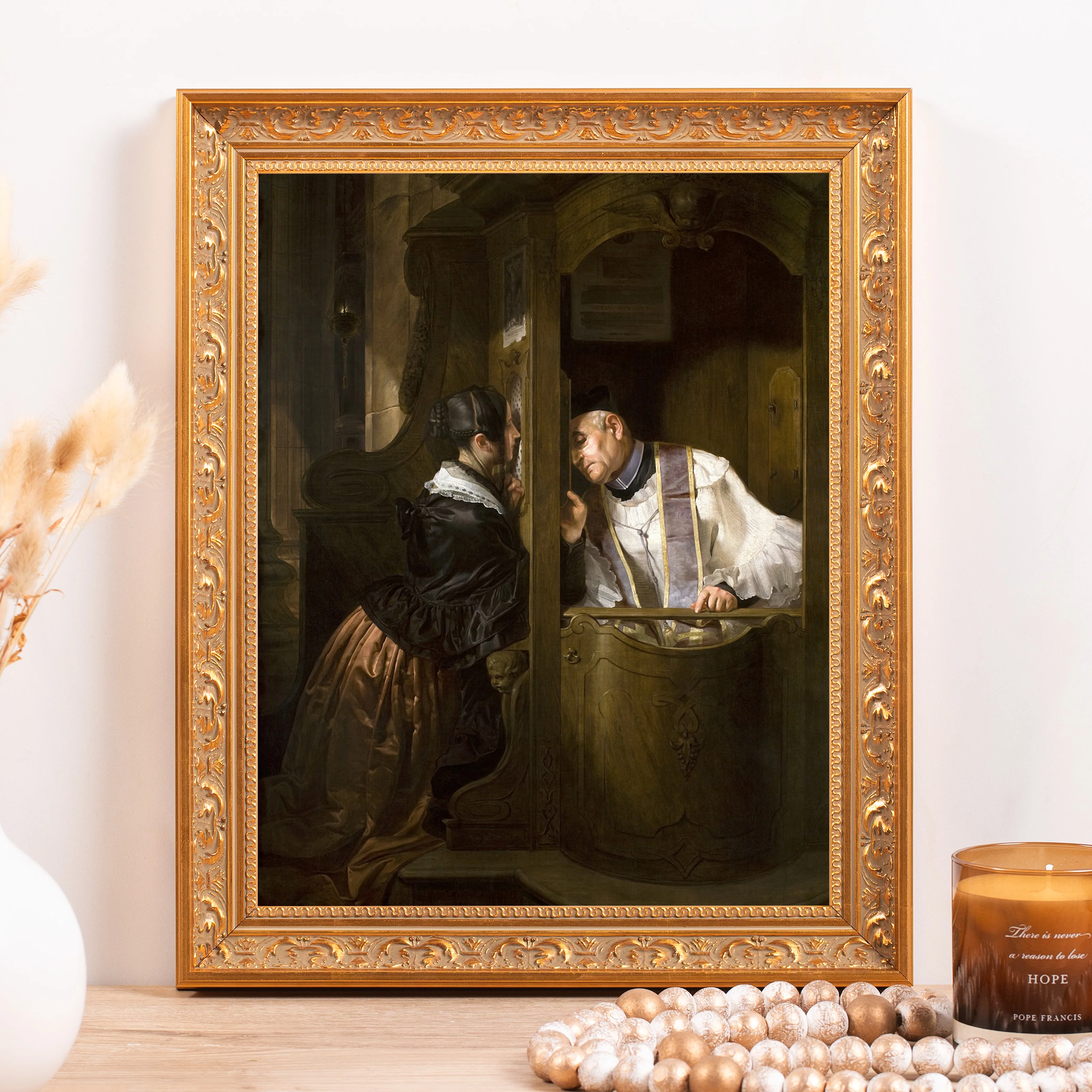 The Confession Framed Canvas - Sacred Classics Collection - Image 7