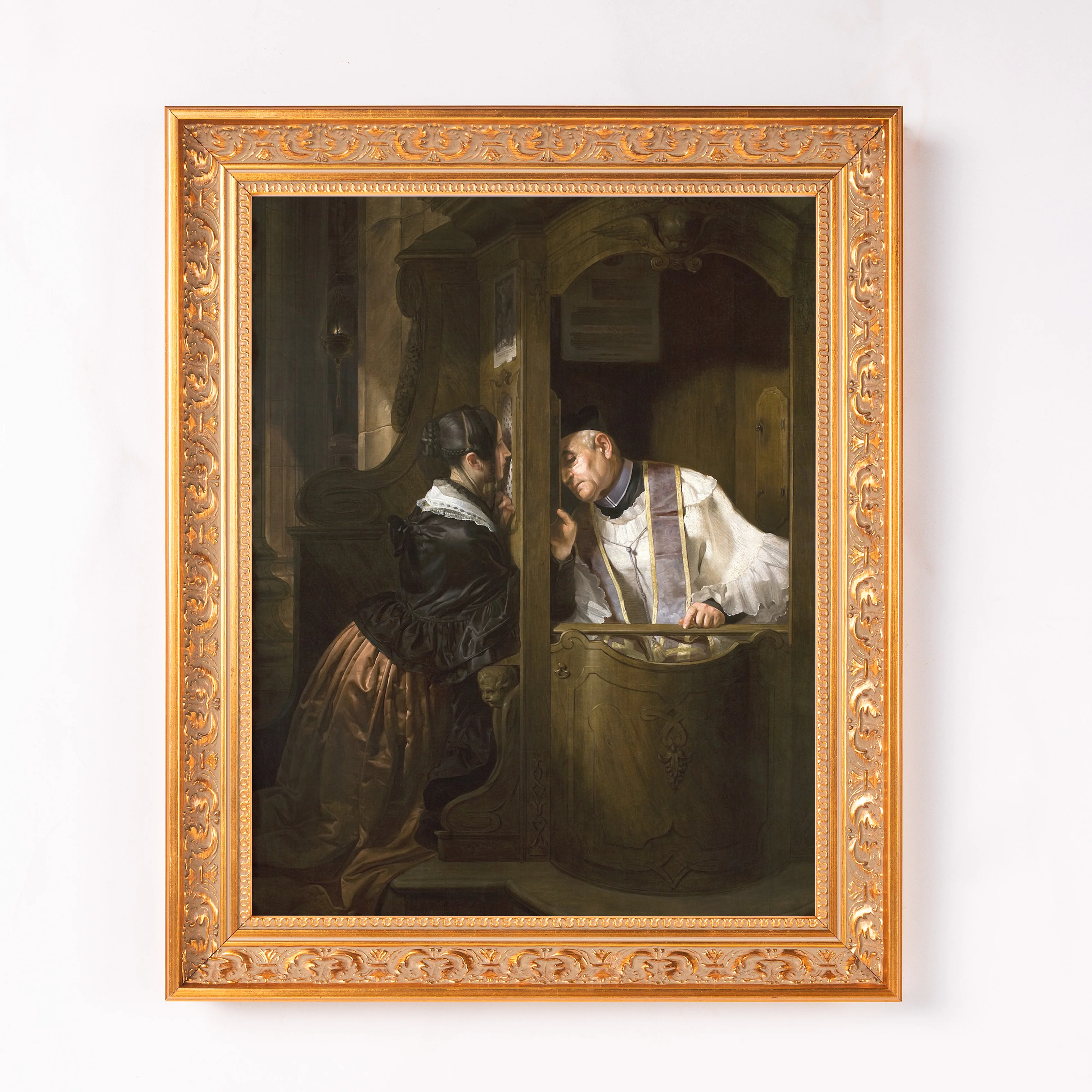 The Confession Framed Canvas - Sacred Classics Collection - Image 8