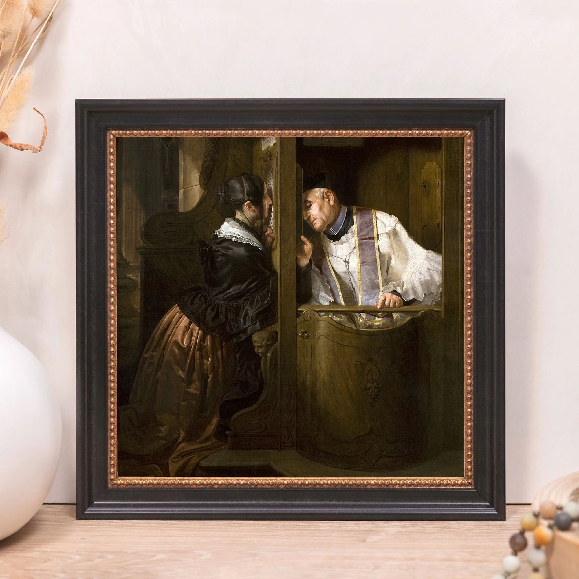 The Confession Framed Canvas - Sacred Mini Collection - Image 11