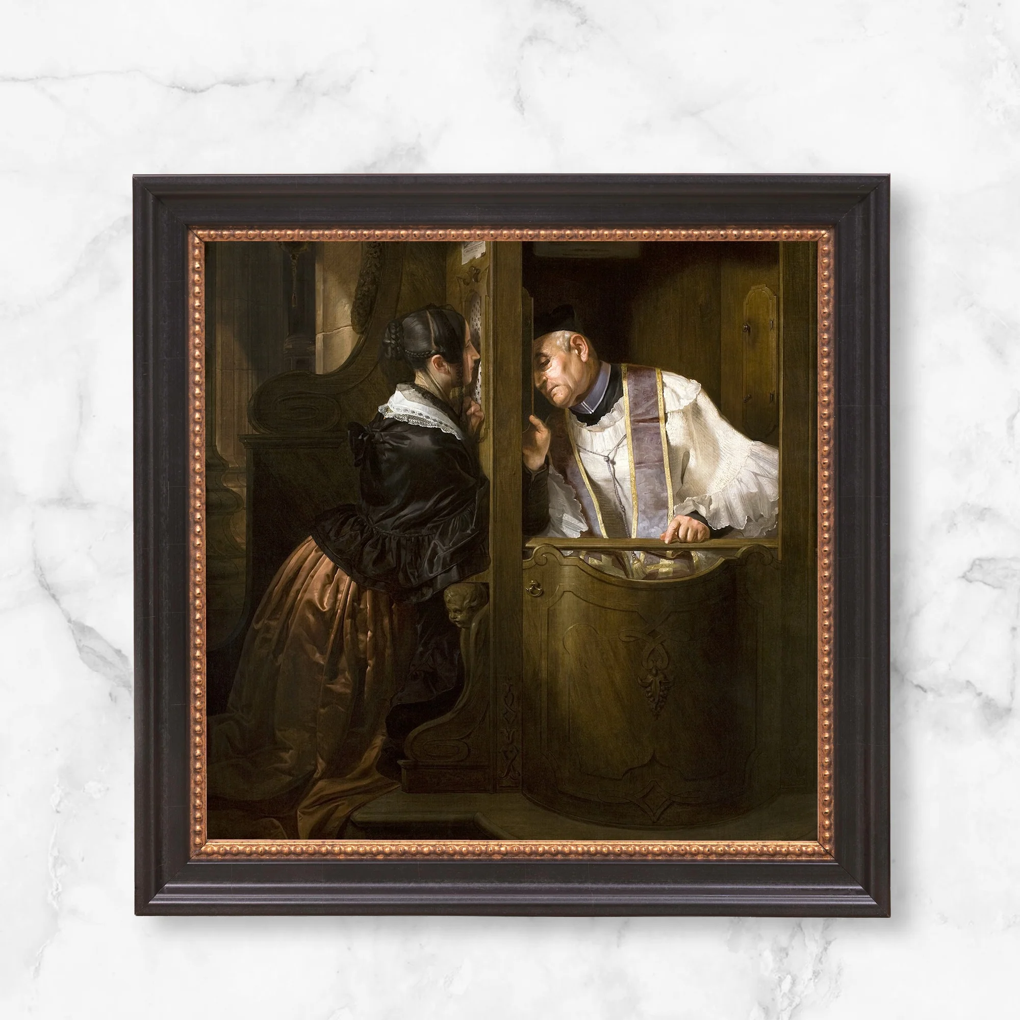 The Confession Framed Canvas - Sacred Mini Collection - Image 12