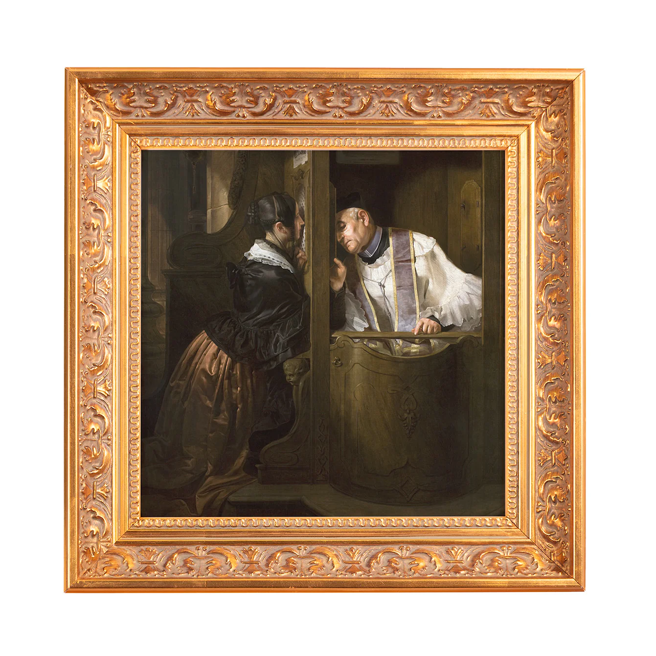 The Confession Framed Canvas - Sacred Mini Collection - Image 3