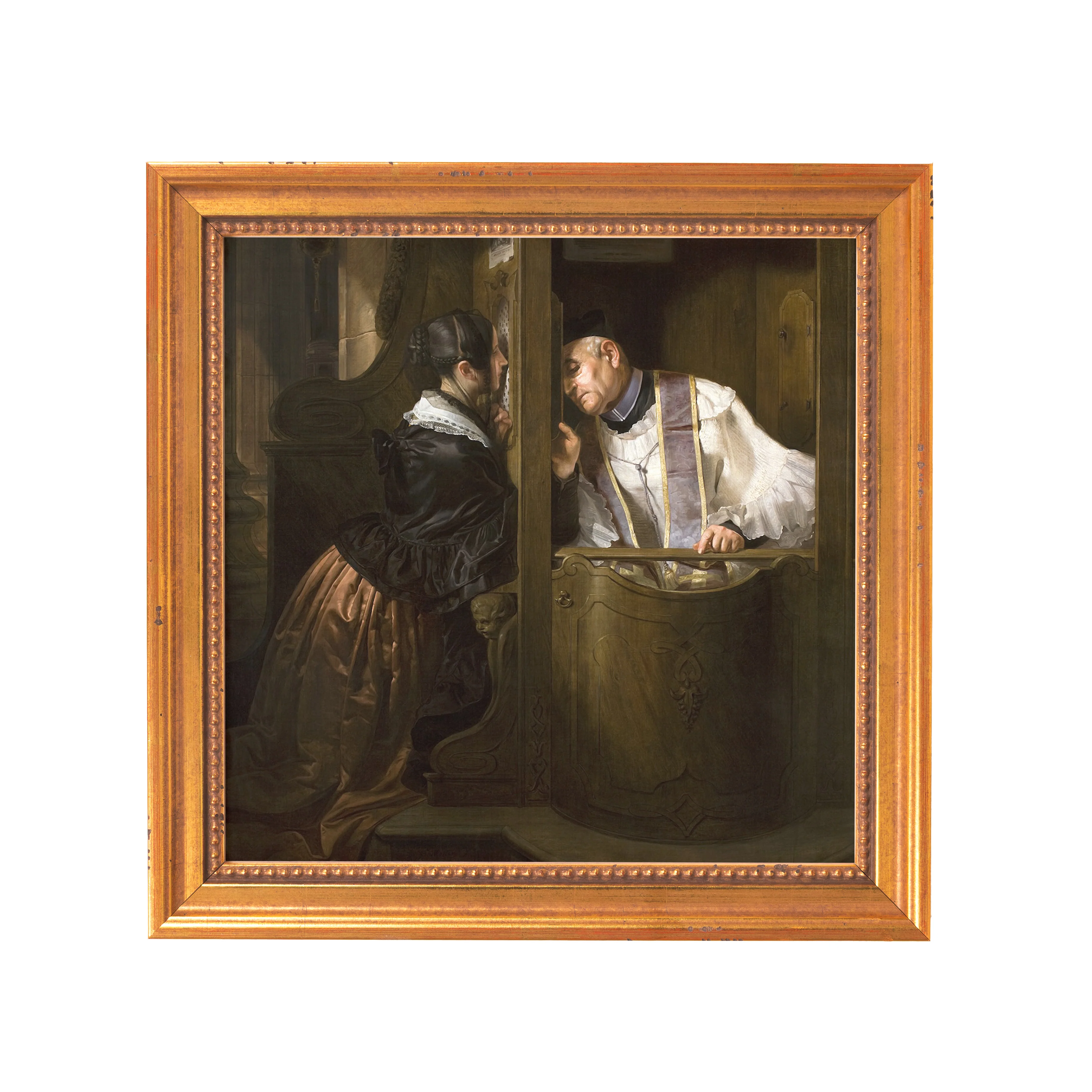 The Confession Framed Canvas - Sacred Mini Collection - Image 7