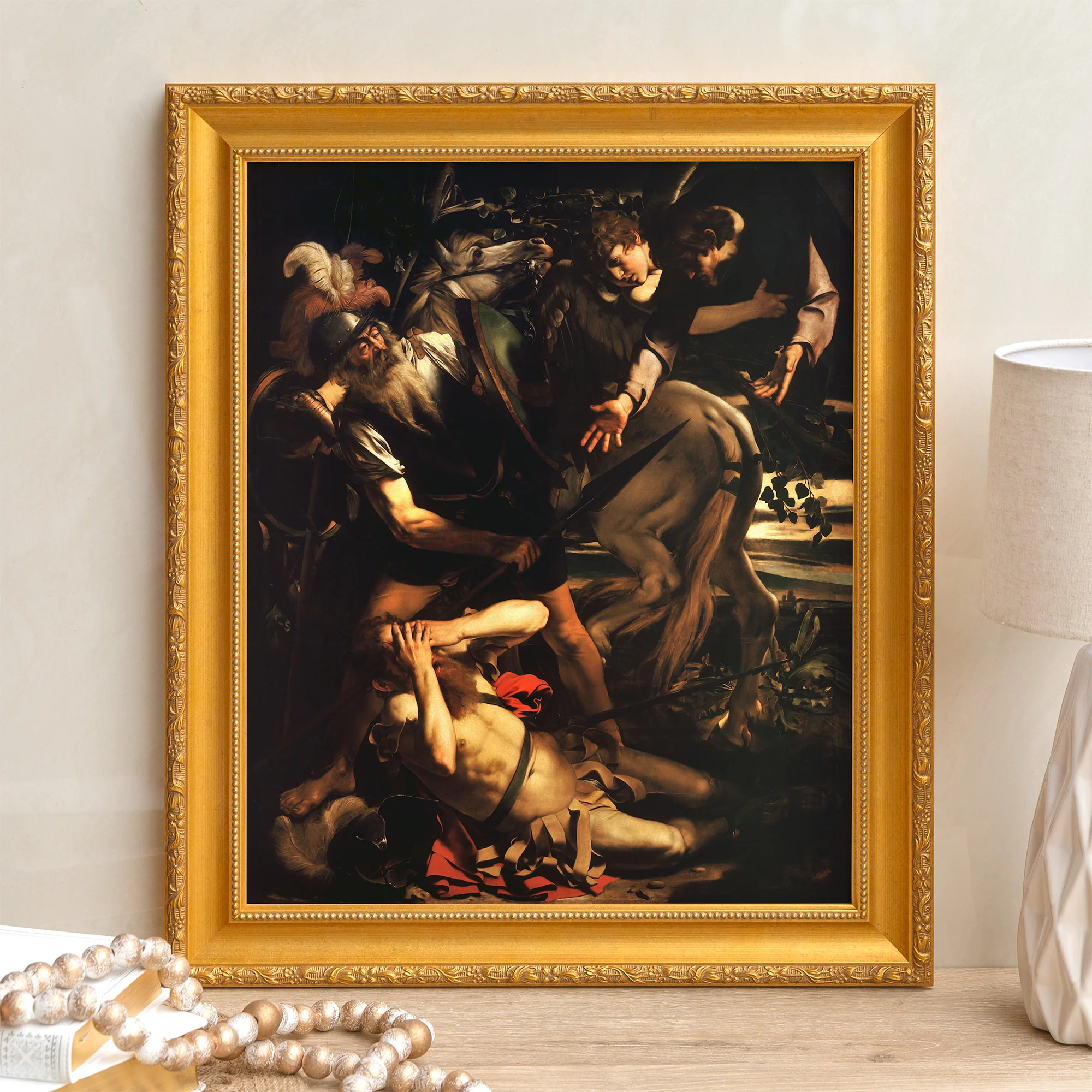 The Conversion of St. Paul Framed Canvas - Sacred Signature Collection - Image 3