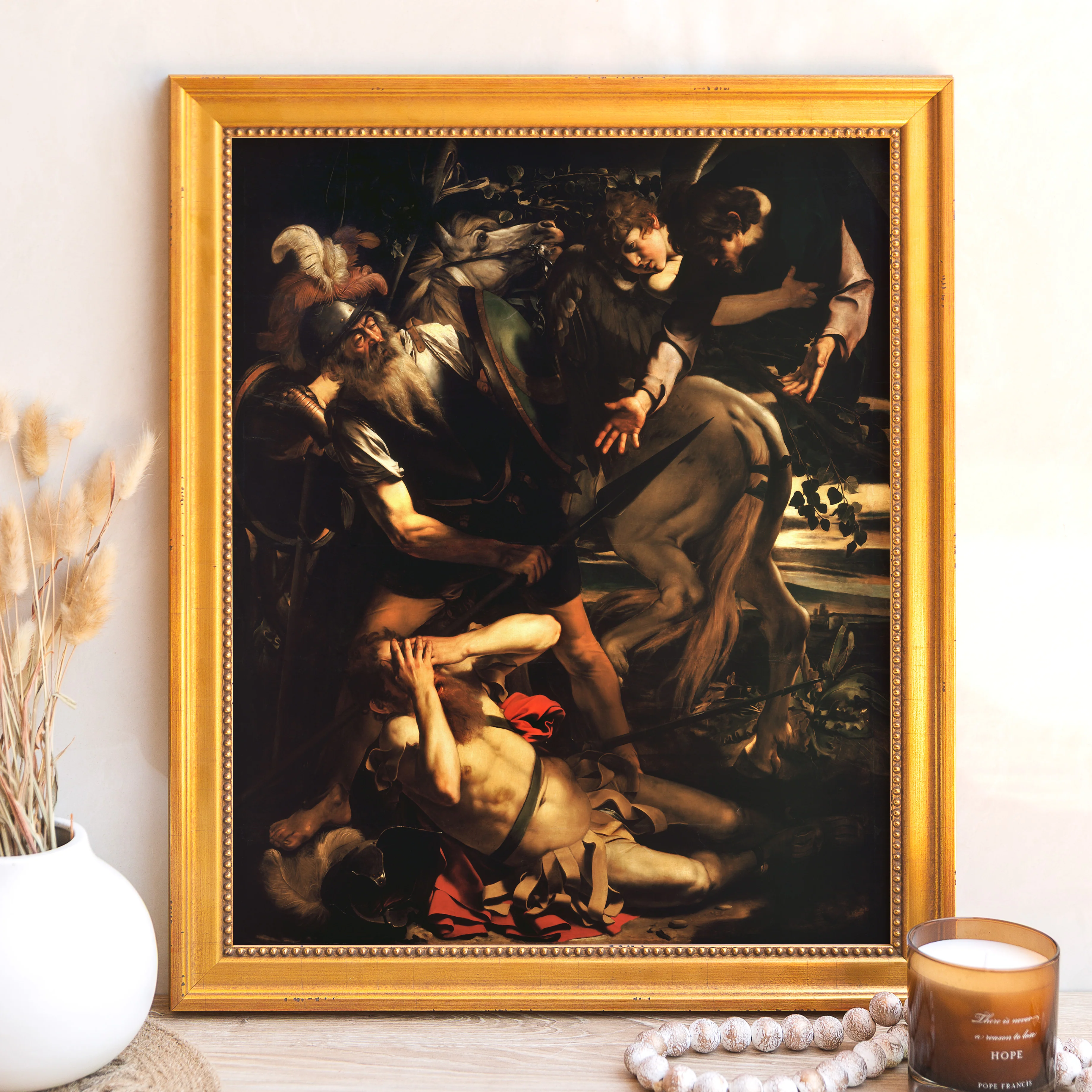 The Conversion of St. Paul Framed Canvas - Sacred Signature Collection - Image 6