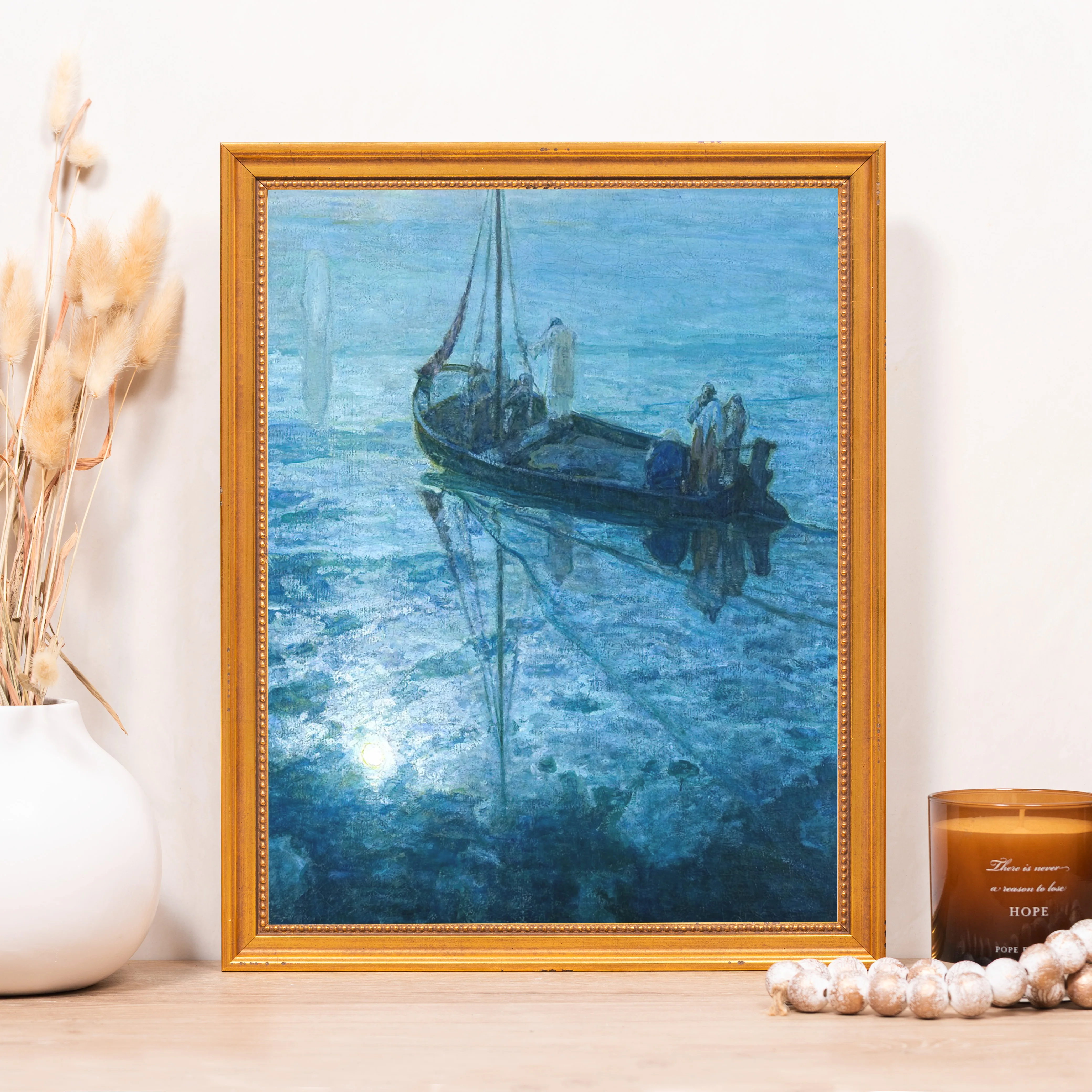 The Disciples See Christ Walking on Water Framed Canvas - Sacred Classics Collection - Image 2
