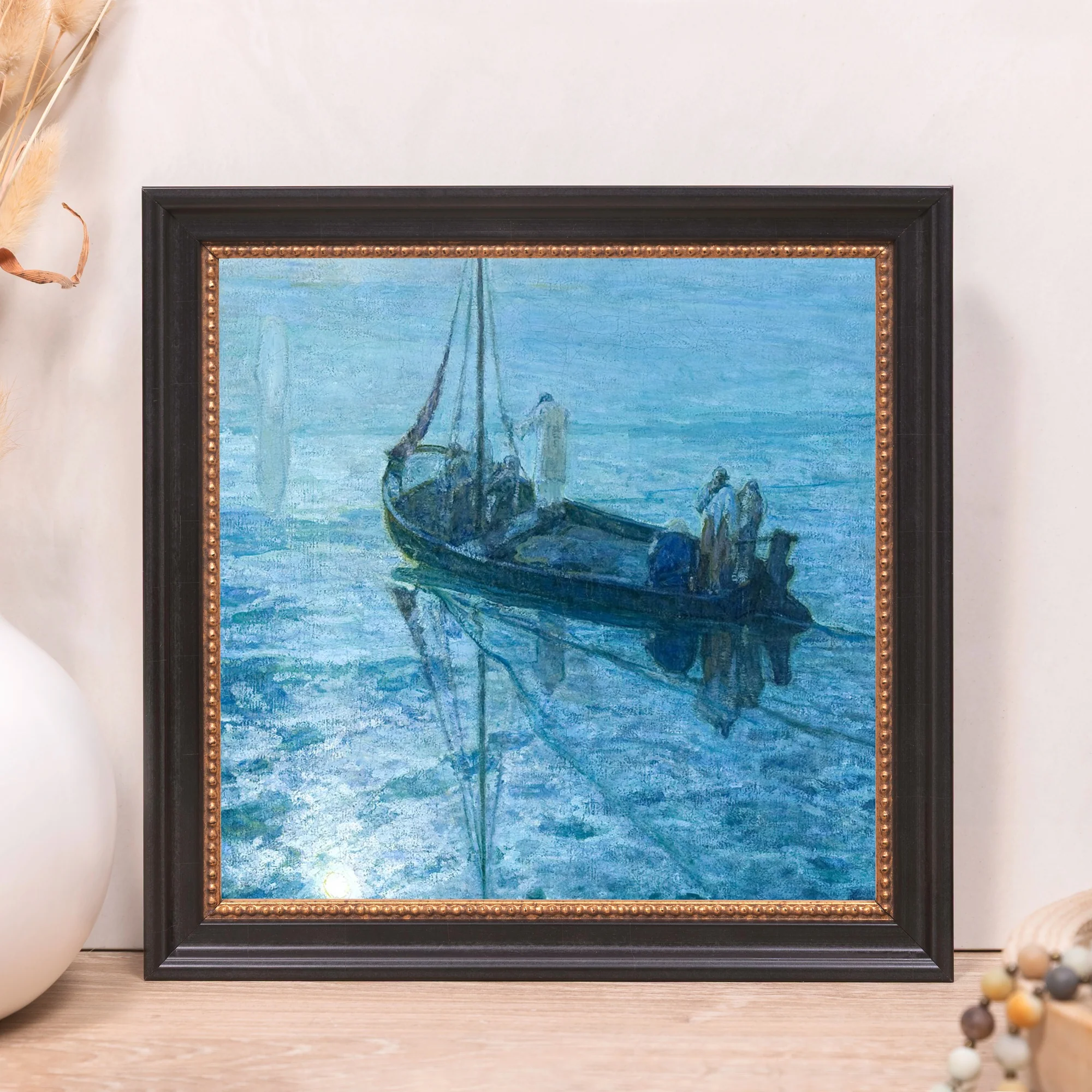 The Disciples See Christ Walking on Water Framed Canvas - Sacred Mini Collection - Image 10