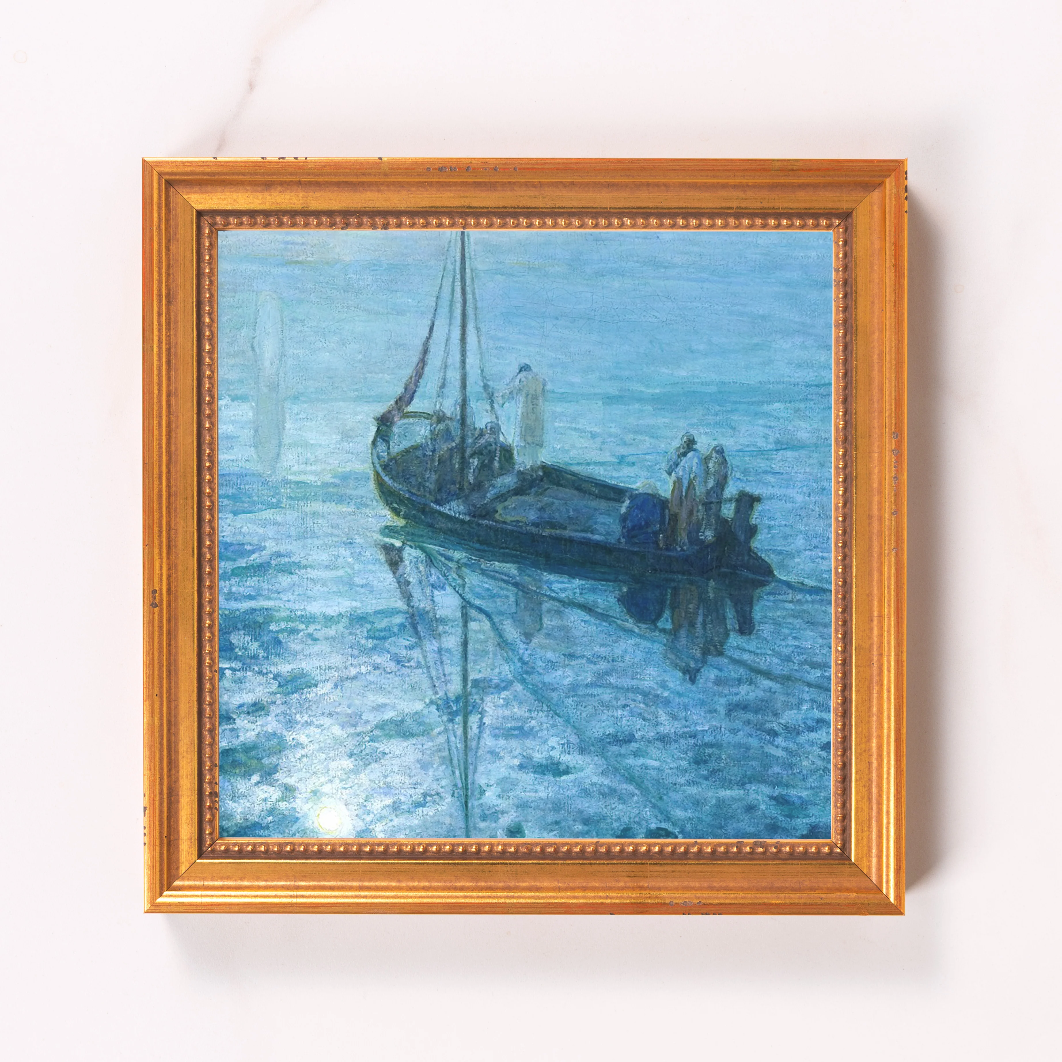 The Disciples See Christ Walking on Water Framed Canvas - Sacred Mini Collection - Image 5