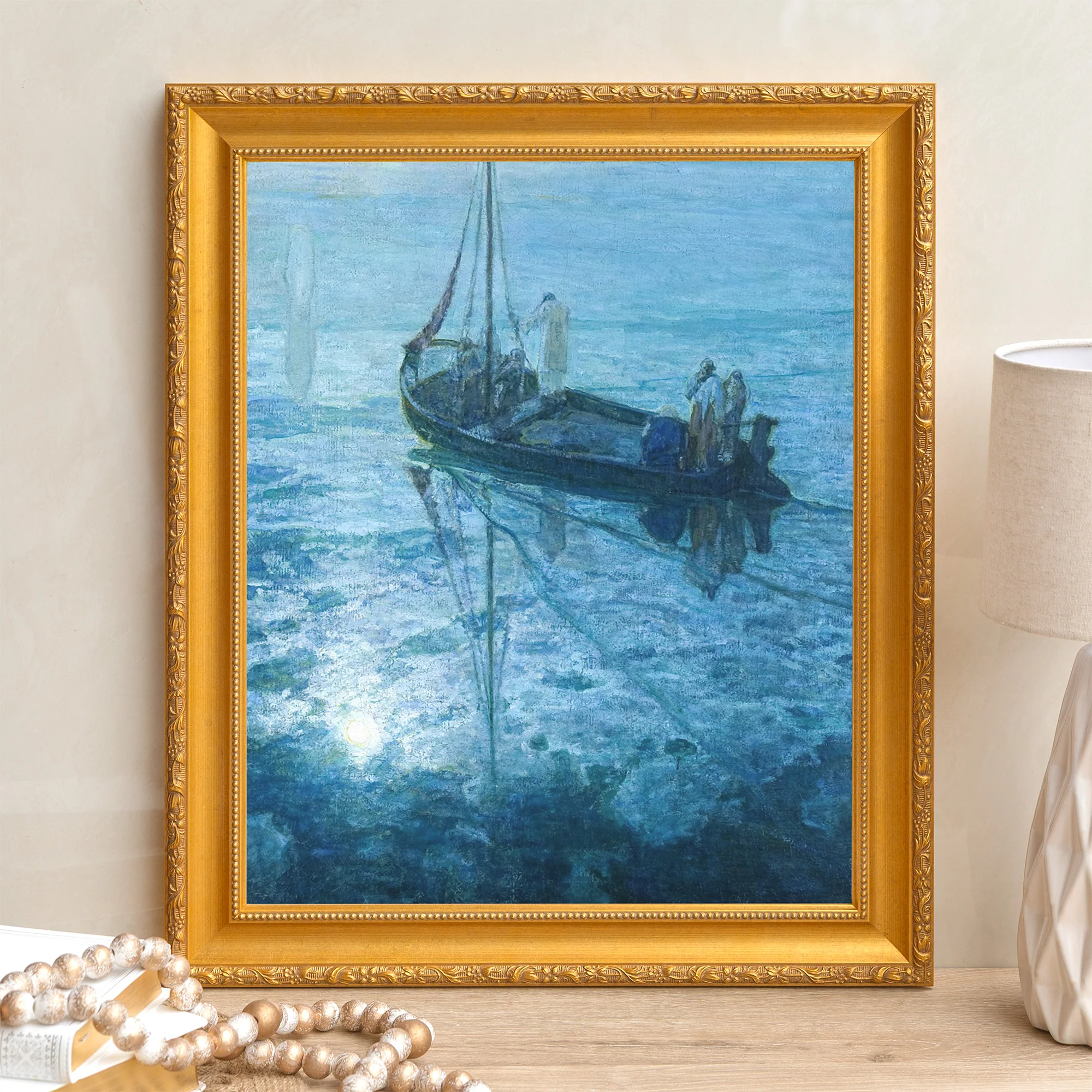 The Disciples See Christ Walking on Water Framed Canvas - Sacred Signature Collection - Image 4