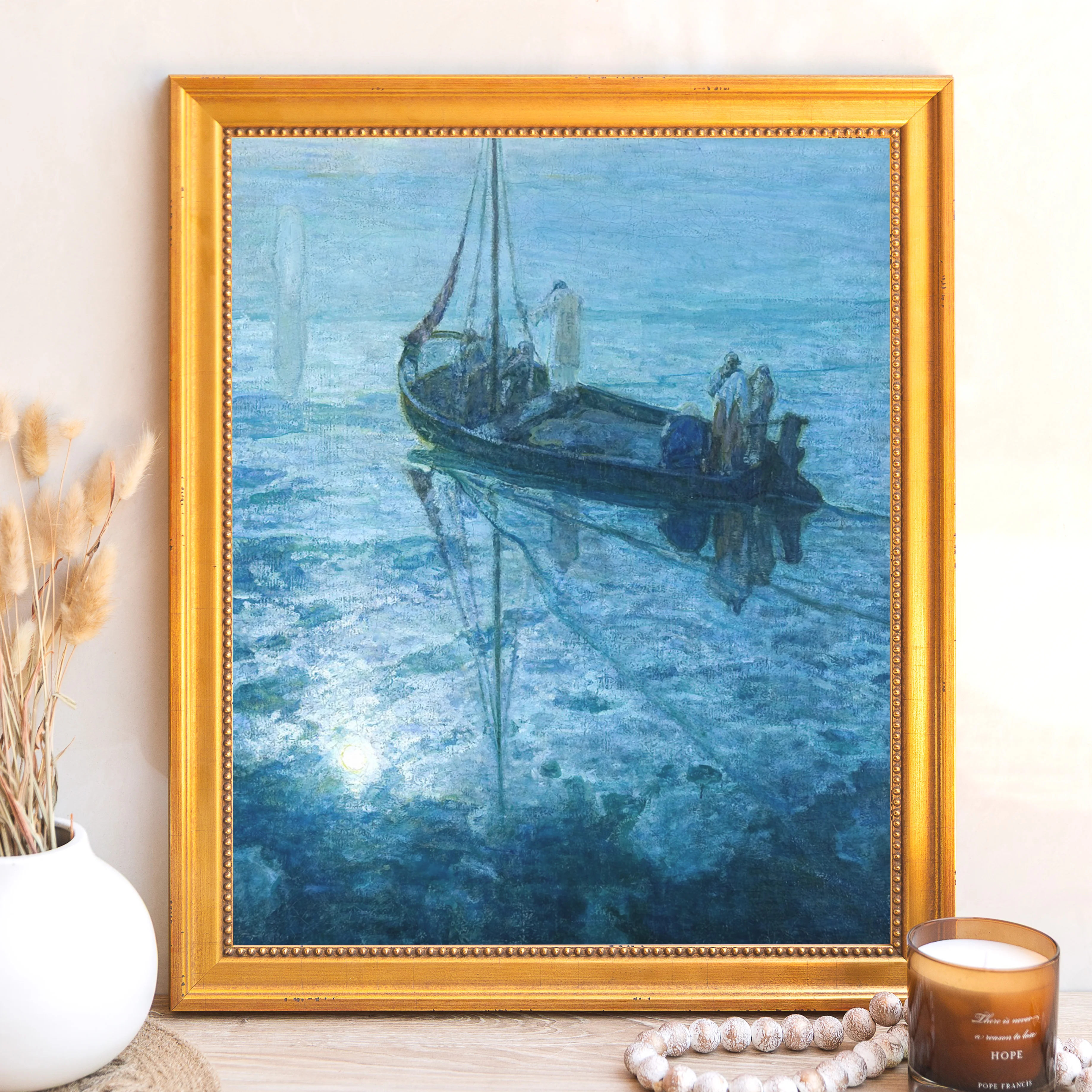 The Disciples See Christ Walking on Water Framed Canvas - Sacred Signature Collection - Image 7
