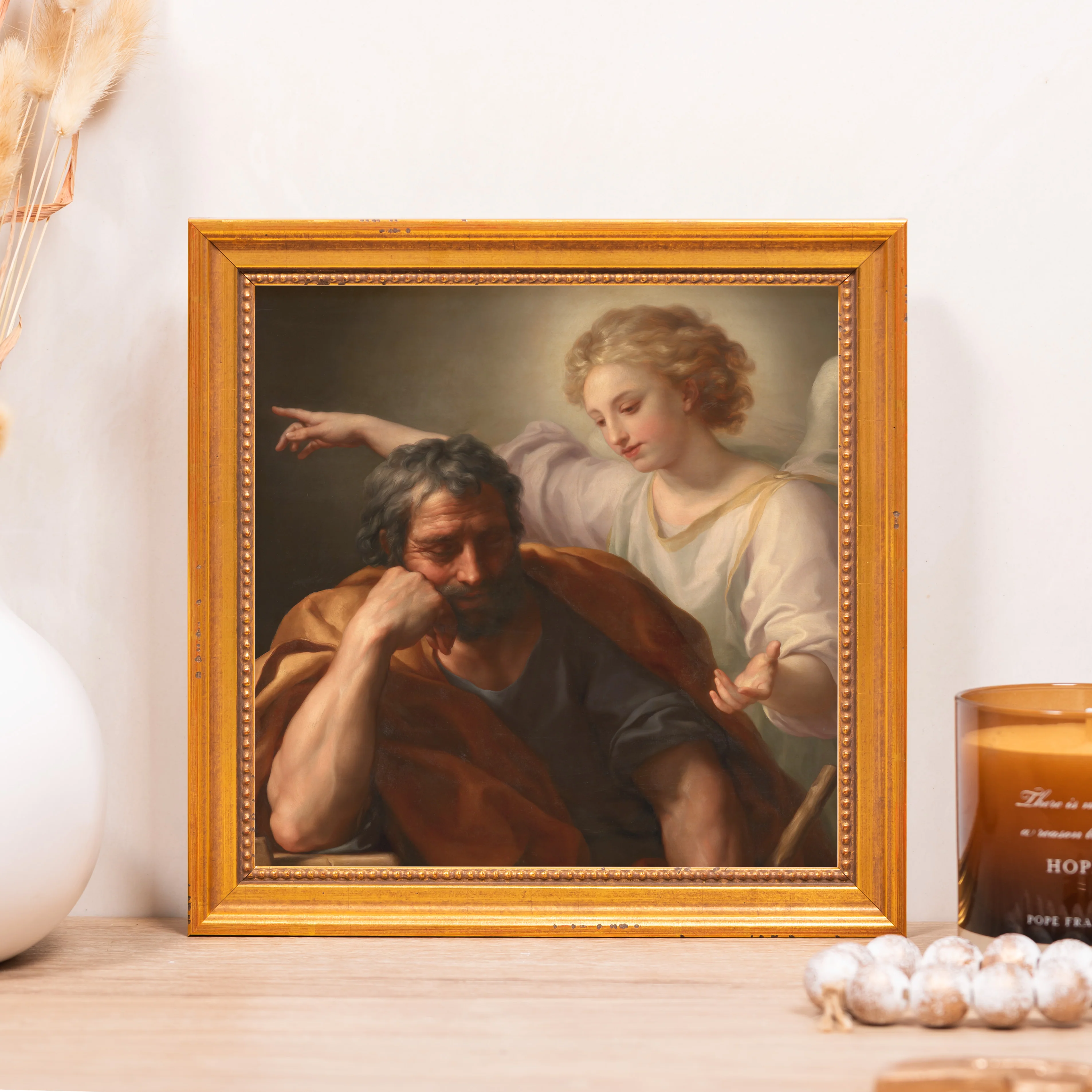 The Dream of Joseph Framed Canvas - Sacred Mini Collection - Image 4