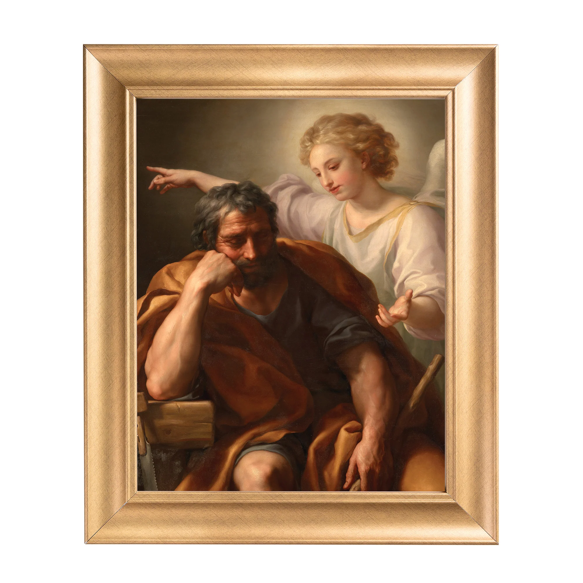 The Dream of St. Joseph Gold Framed Print - Multiple Sizes - Image 3