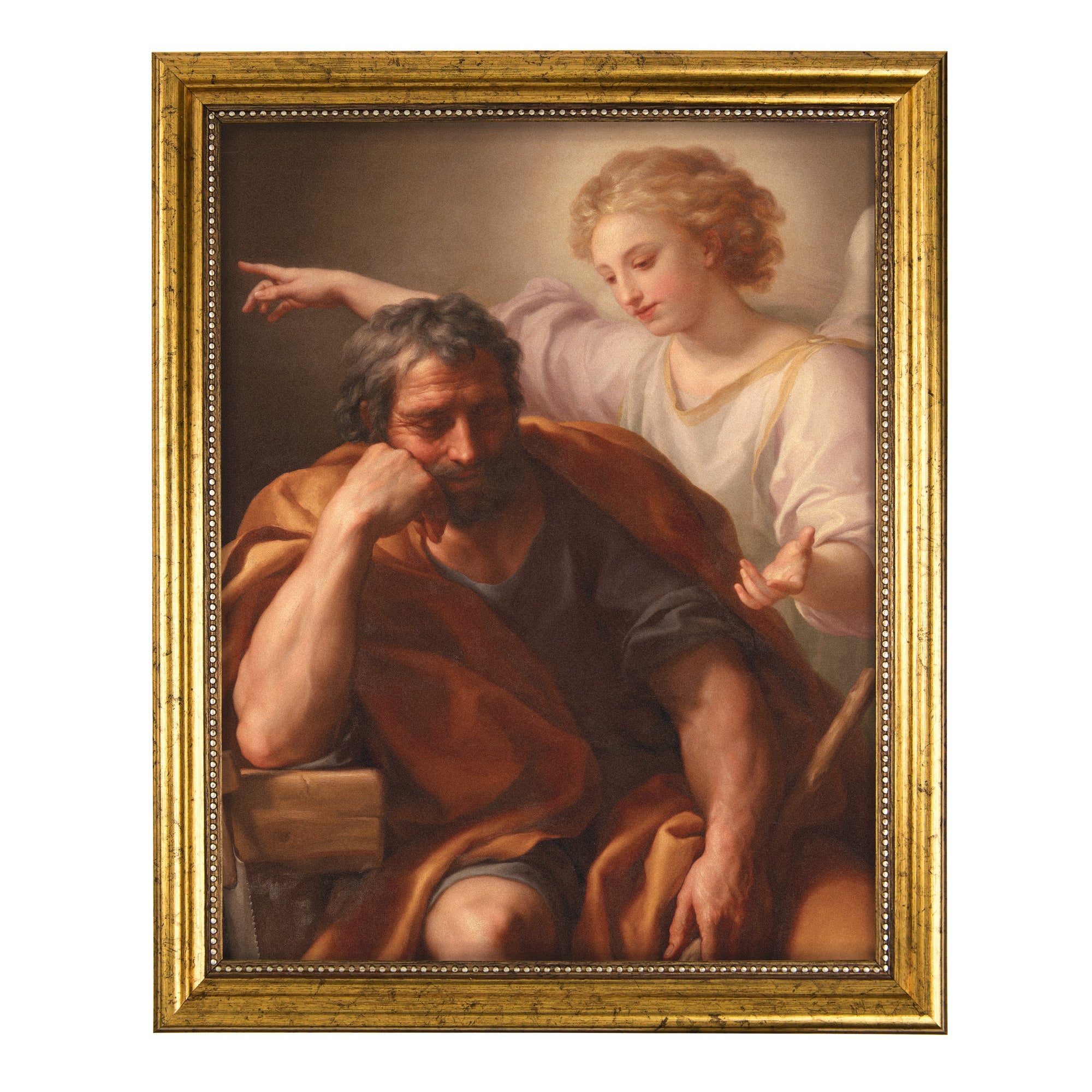 The Dream of St. Joseph Gold Framed Print - Multiple Sizes - Image 7