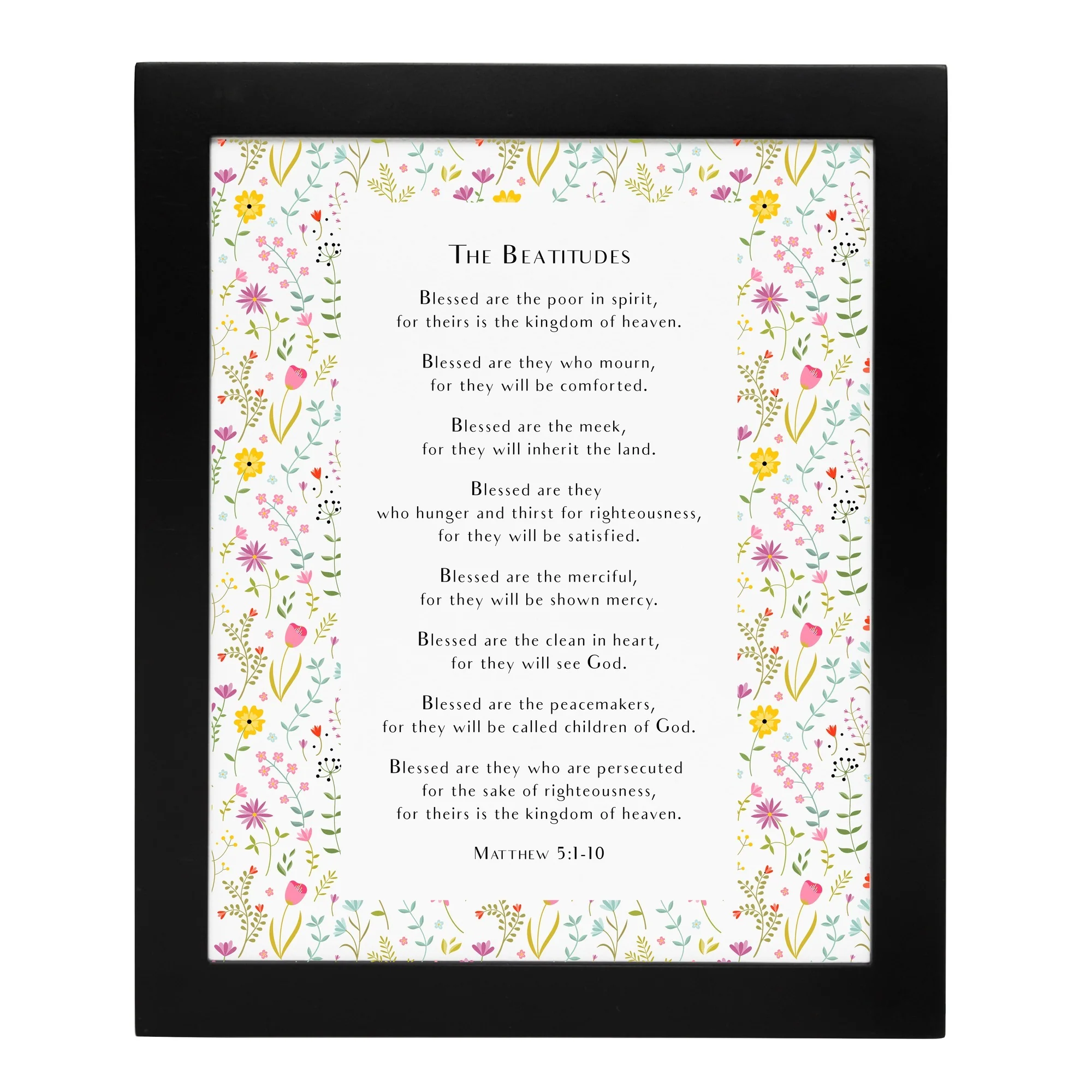 The Eight Beatitudes Floral Print