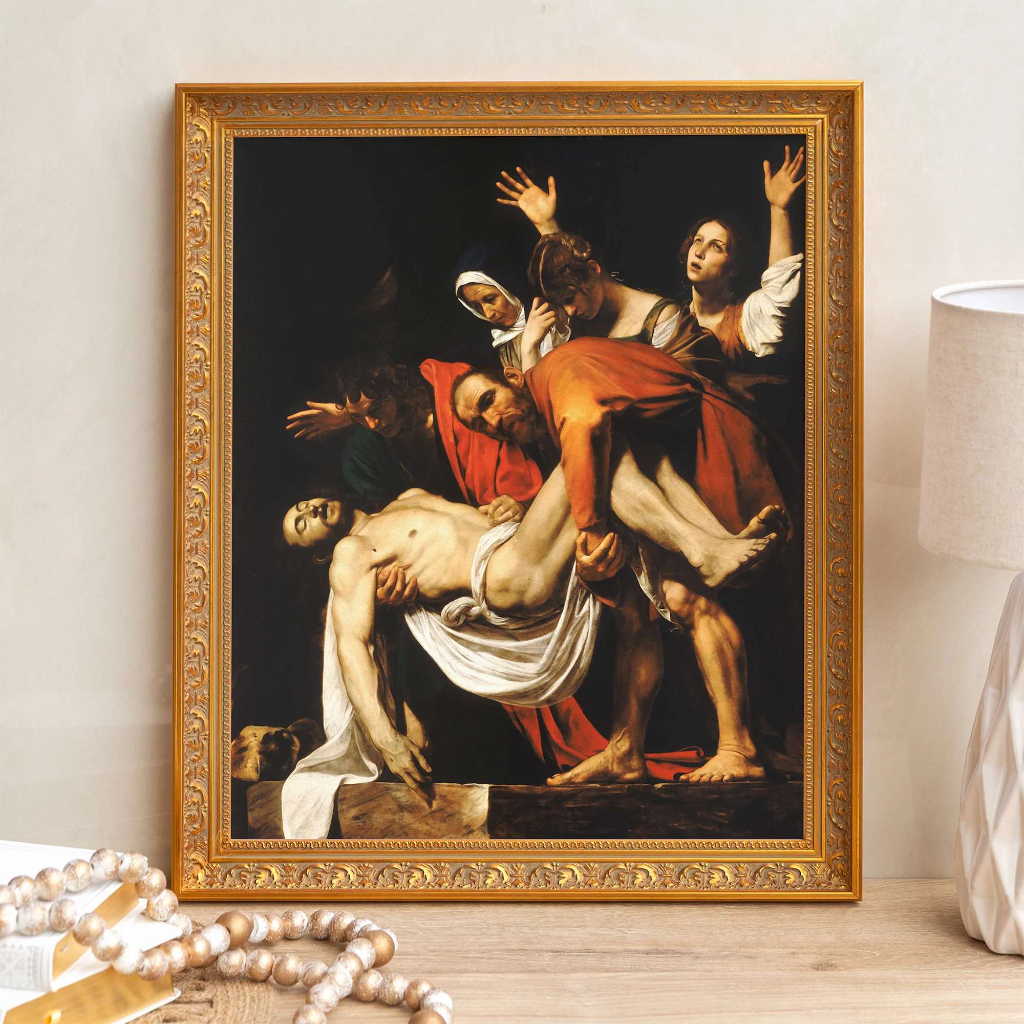 The Entombment of Christ Framed Canvas - Sacred Signature Collection