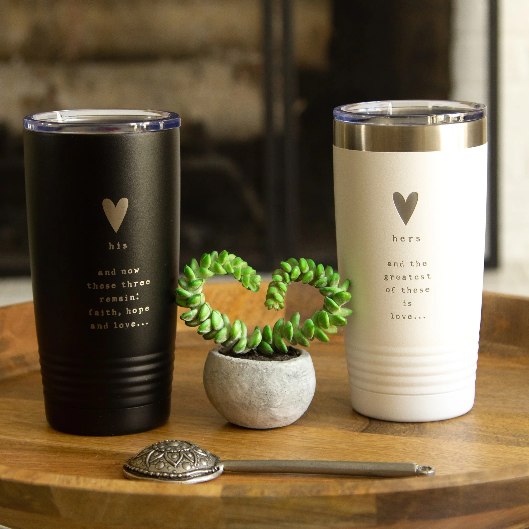 The Greatest of These His & Hers Insulated 20 oz. Tumblers Set