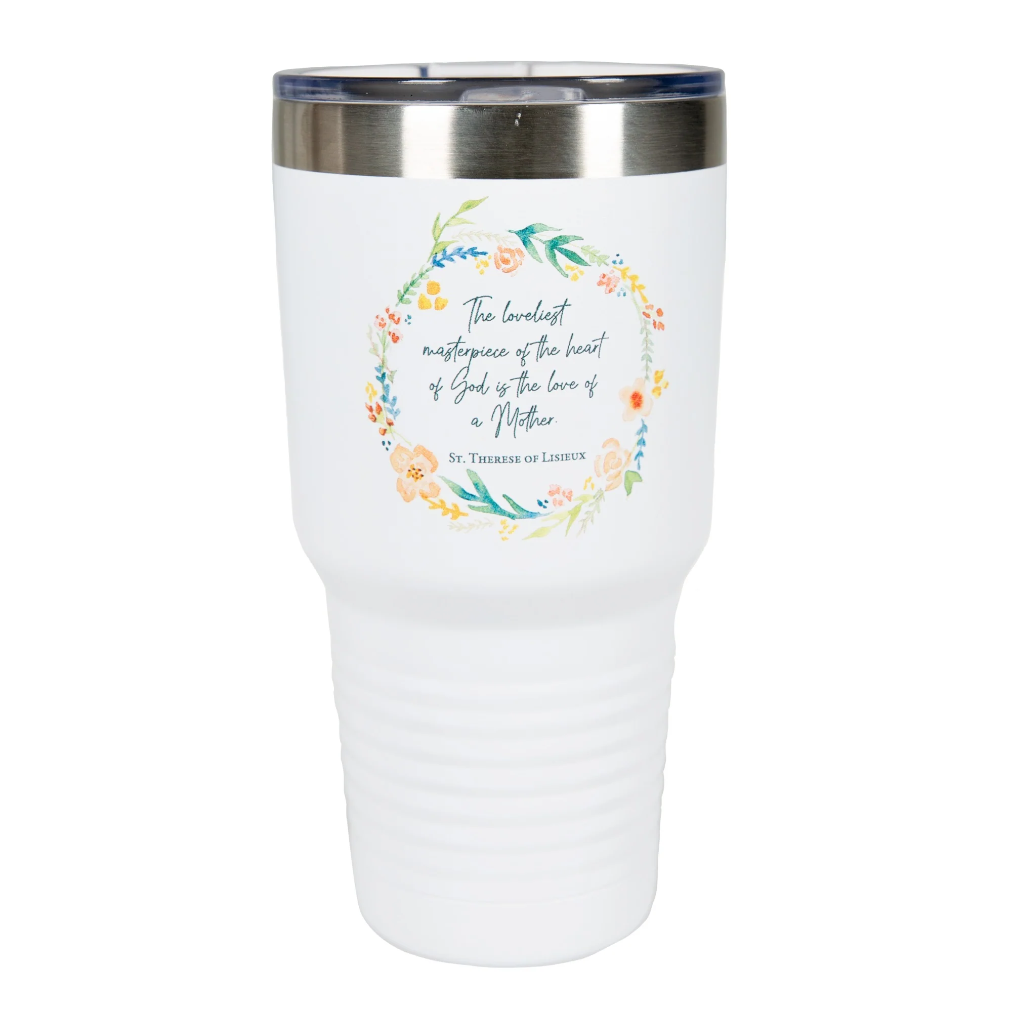 The Heart of a Mother 30oz White Tumbler